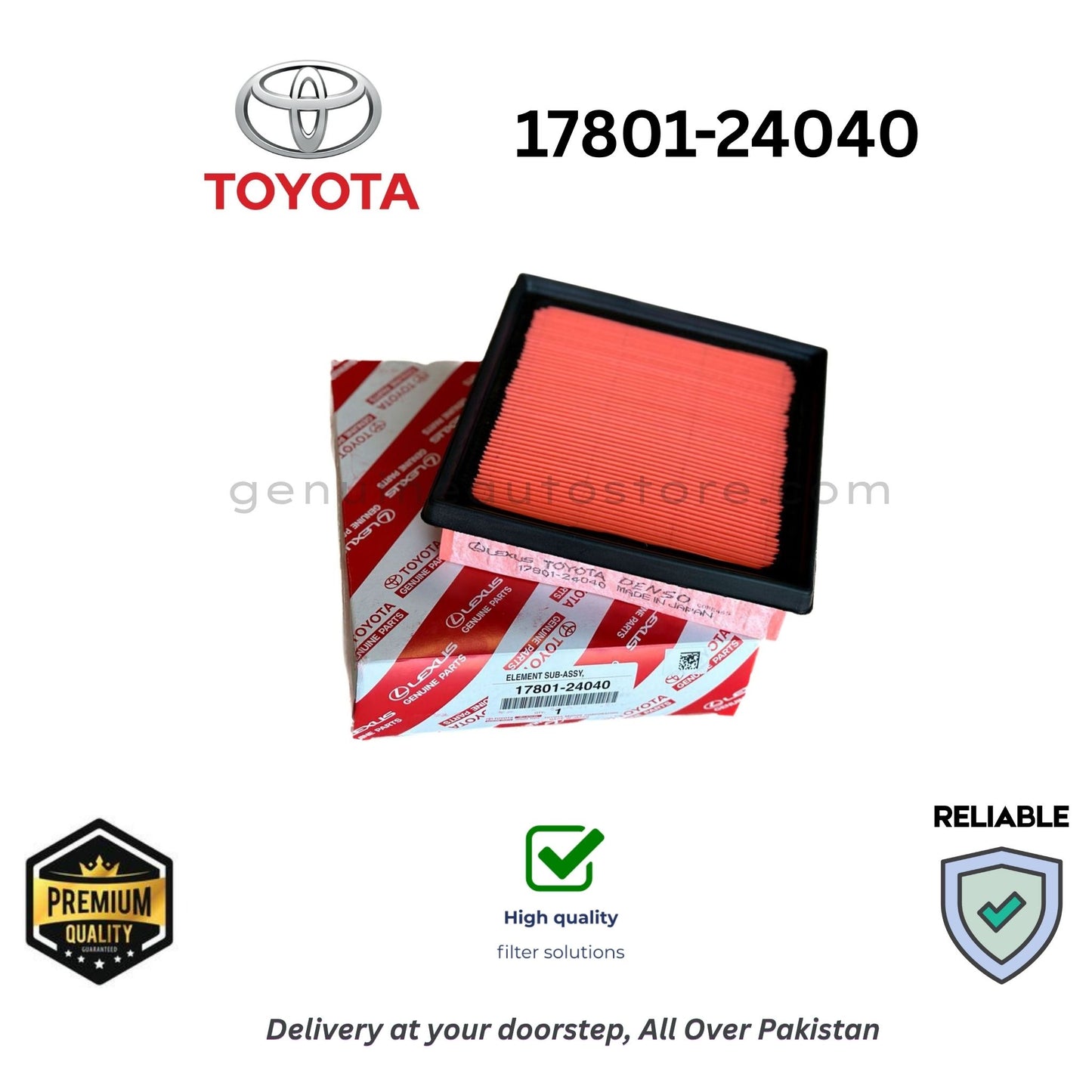 17801-24040 Air Filter Premium Quality in Pakistan, 100% Genuine, Reliable, Best Price, Cash on Delivery