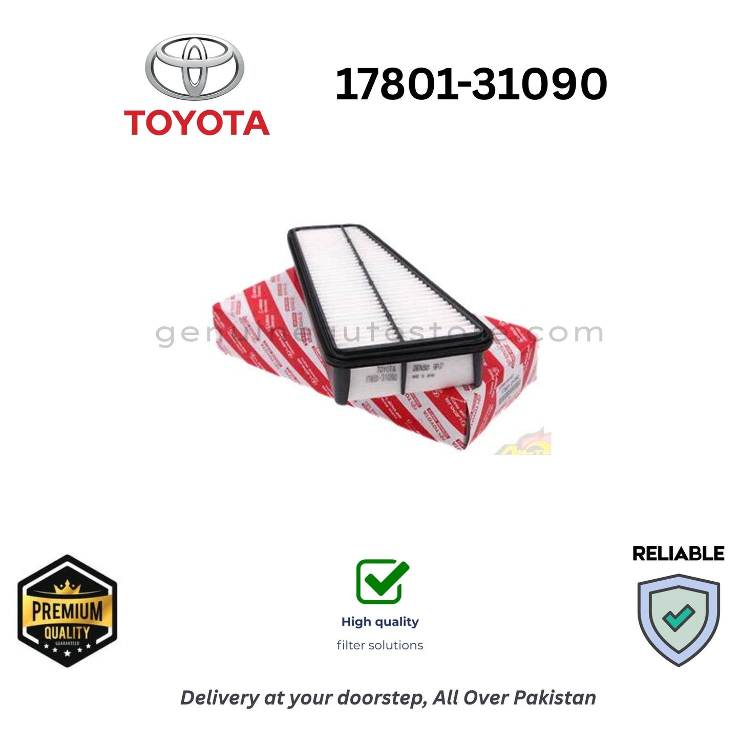 17801-31090 Air Filter Premium Quality in Pakistan, 100% Genuine, Reliable, Best Price, Cash on Delivery