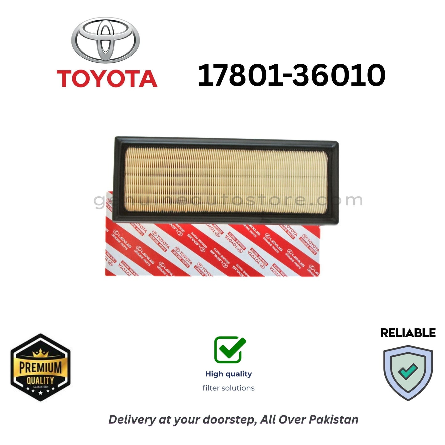 17801-36010 Air Filter Premium Quality in Pakistan, 100% Genuine, Reliable, Best Price, Cash on Delivery