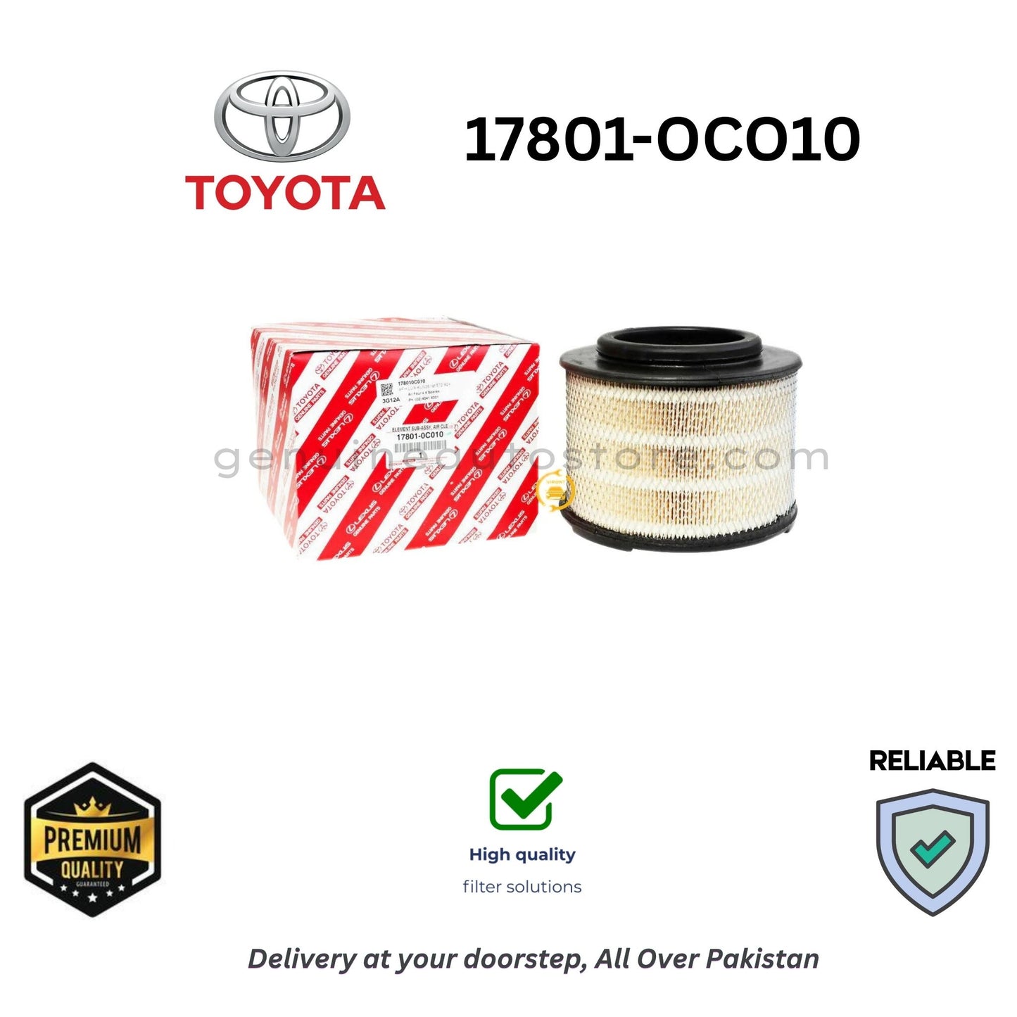 17801-OCO10 Air Filter Premium Quality in Pakistan, 100% Genuine, Reliable, Best Price, Cash on Delivery