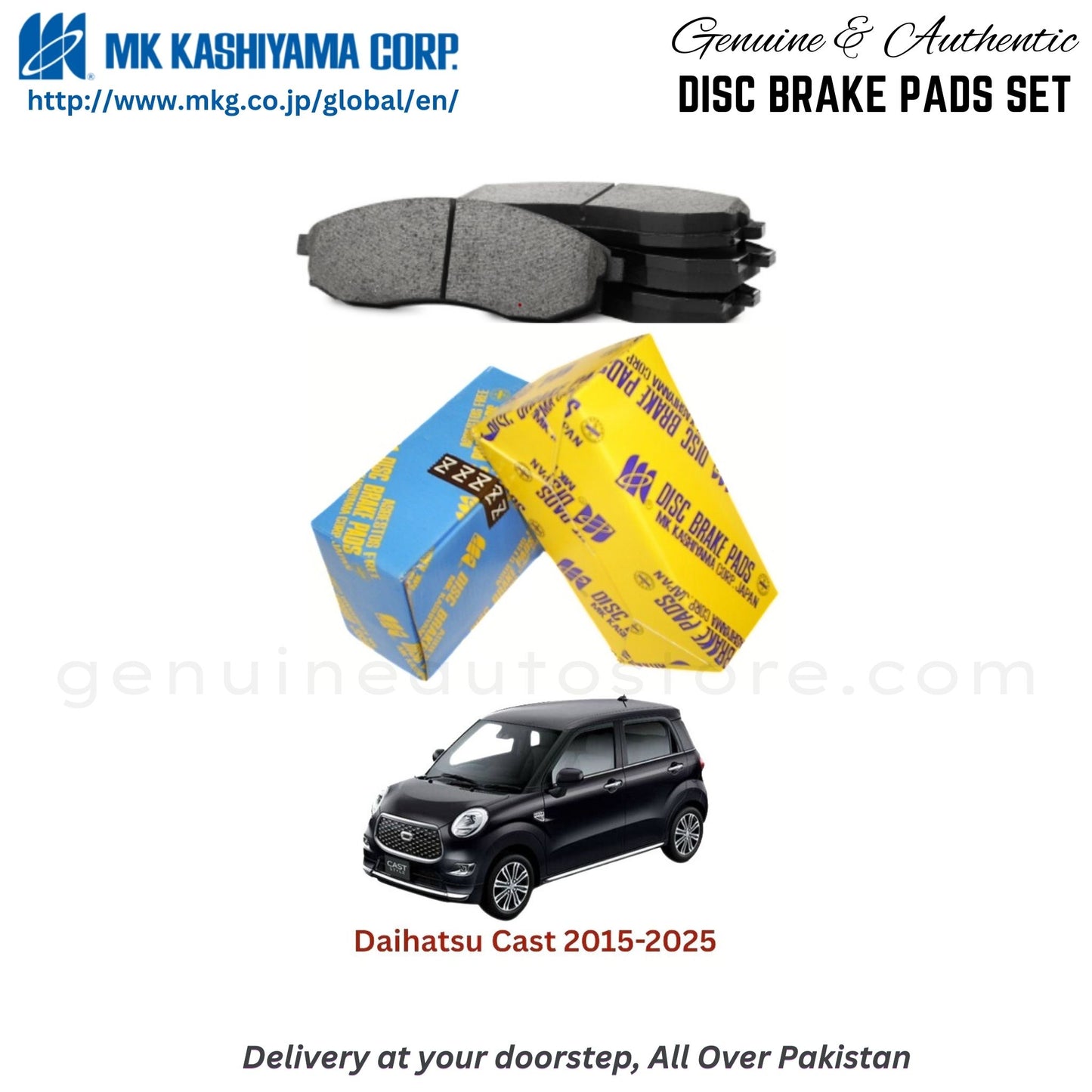 Daihatsu Cast 2015-2025 MK Japan Front Brake Pads in Pakistan, 100% Genuine, Reliable, Best Price, Cash on Delivery Available