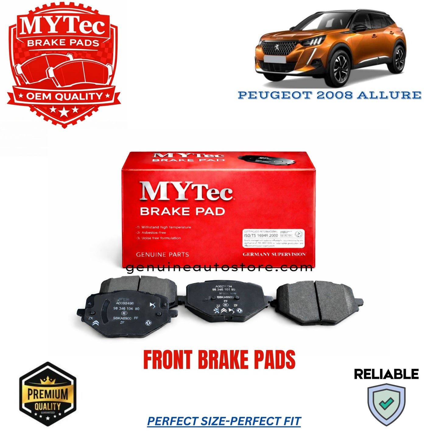 Buy Authentic Front Brake Pads for Peugeot 2008 in Pakistan