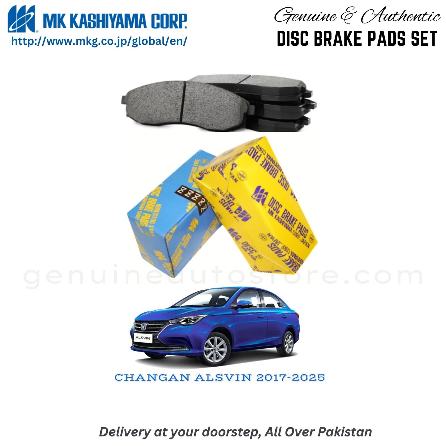 CHANGAN ALSVIN 2017-2025 MK Japan Front Brake Pads in Pakistan, 100% Genuine, Reliable, Best Price, Cash on Delivery Available