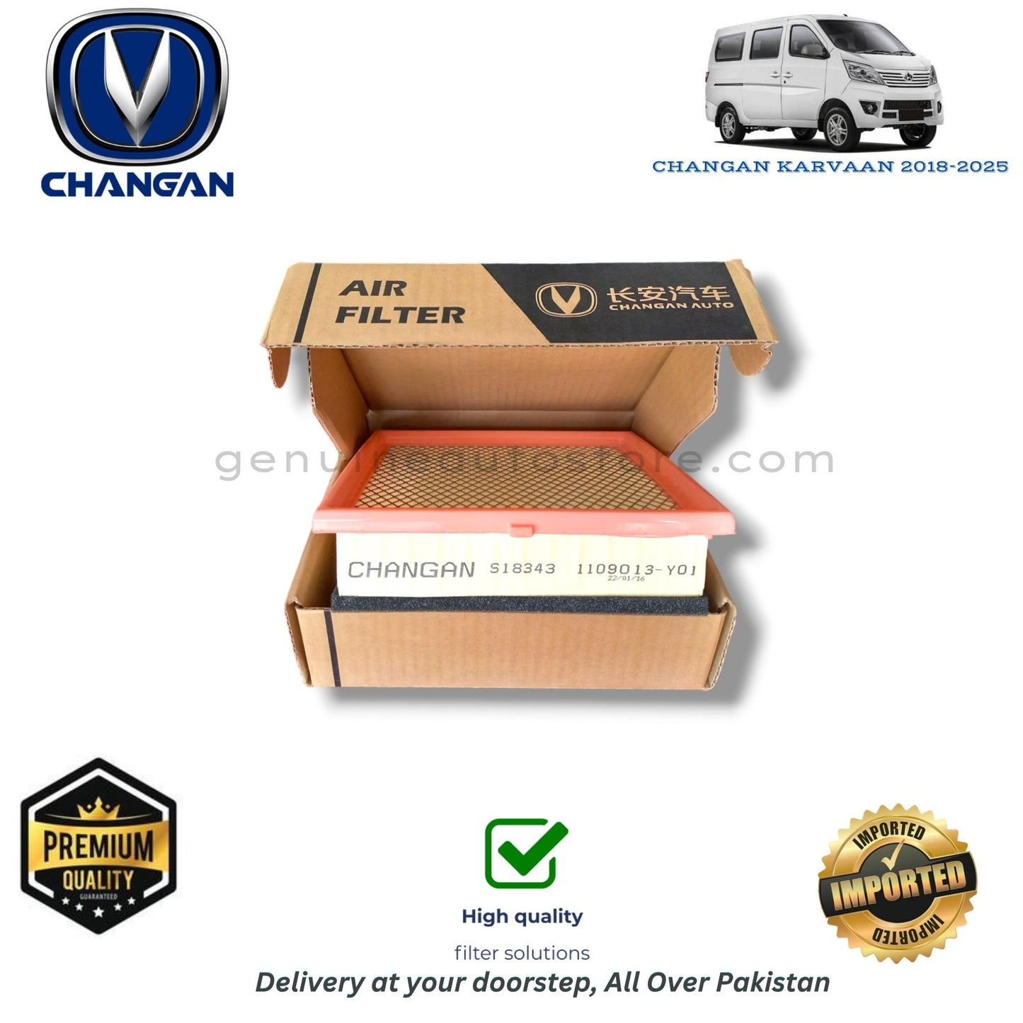CHANGAN KARVAAN 2018-2025 Air Filter Premium Quality in Pakistan, 100% Genuine, Reliable, Best Price, Cash on Delivery