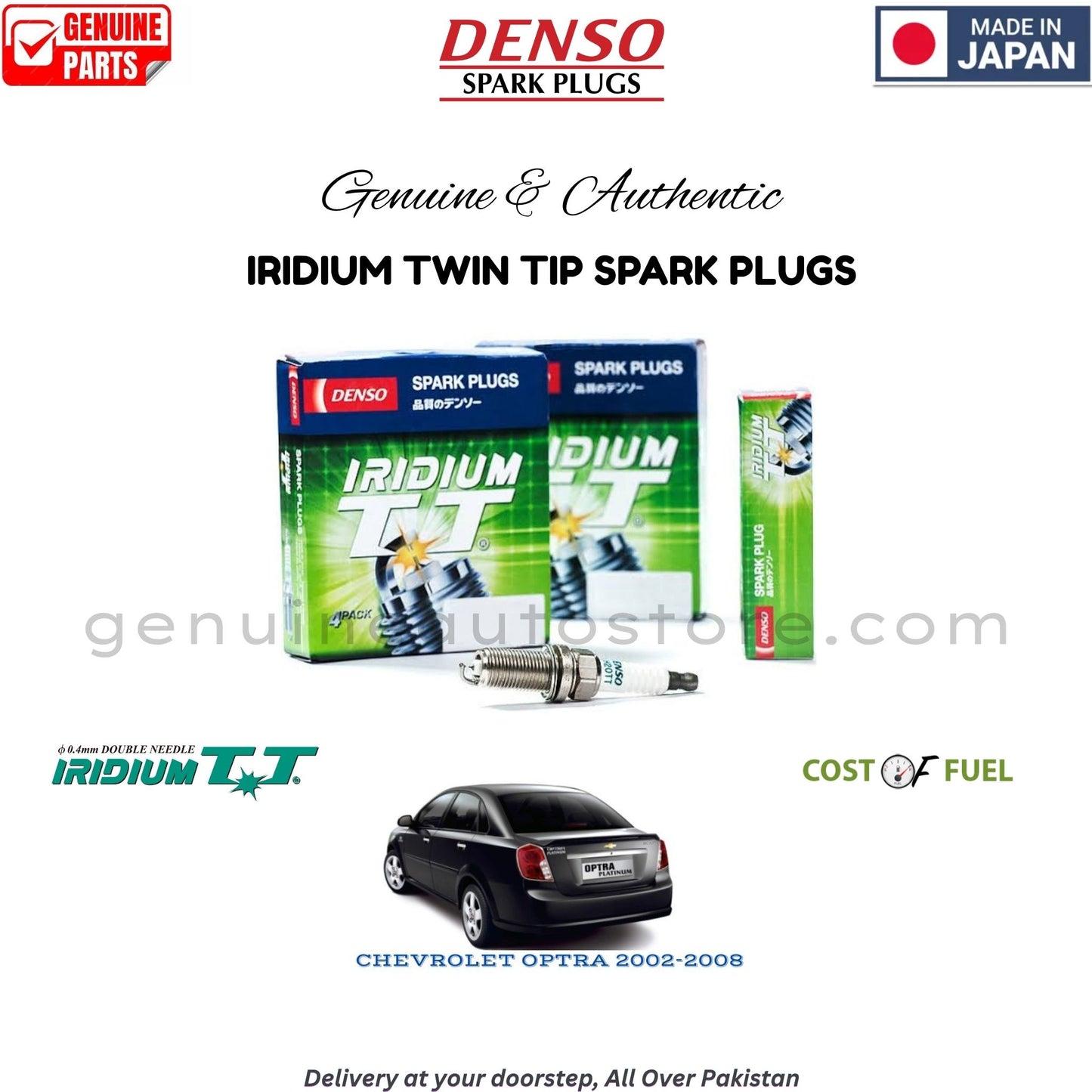 CHEVROLET OPTRA 2002-2008 DENSO IRIDIUM TWIN TIP SPARK PLUG in Pakistan, 100% Genuine, Reliable, Best Price, Cash on Delivery Available