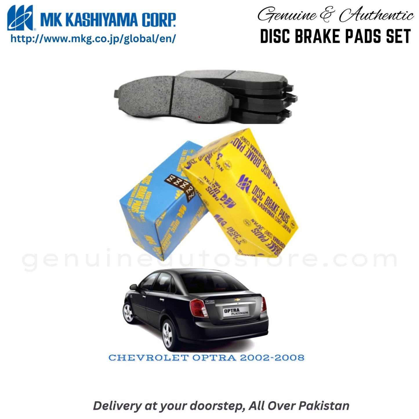 CHEVROLET OPTRA 2002-2008 MK Japan Front Brake Pads in Pakistan, 100% Genuine, Reliable, Best Price, Cash on Delivery Available