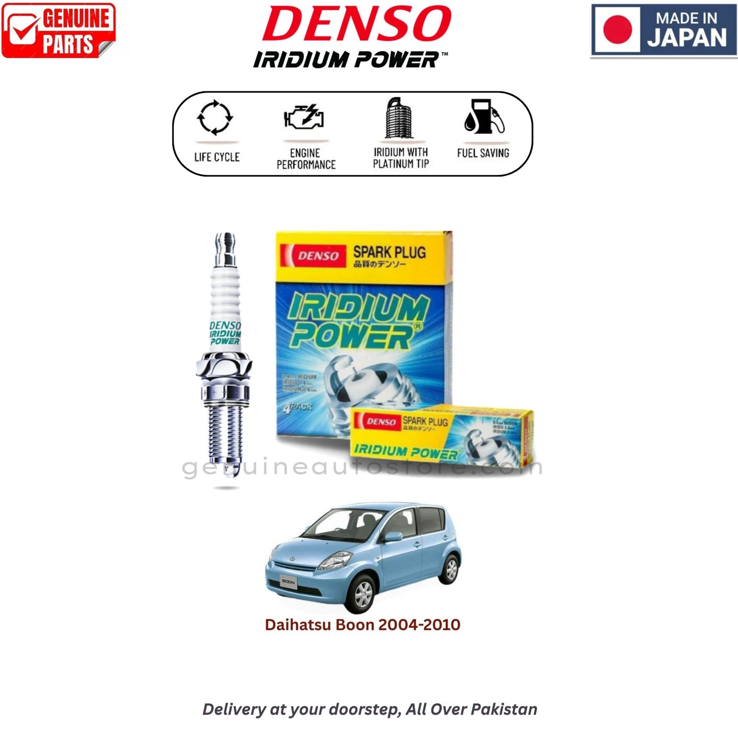 Daihatsu Boon 2004-2010 Denso Iridium Spark Plug in Pakistan, 100% Genuine, Reliable, Best Price, Cash on Delivery Available