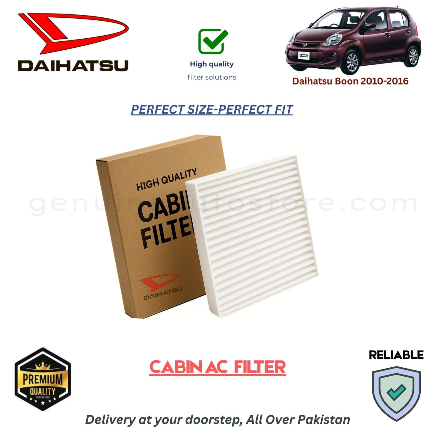 Daihatsu Boon 2010-2016 CABIN AC FILTER in Pakistan. 100% Genuine, Reliable, Best Price, Cash on Delivery Available