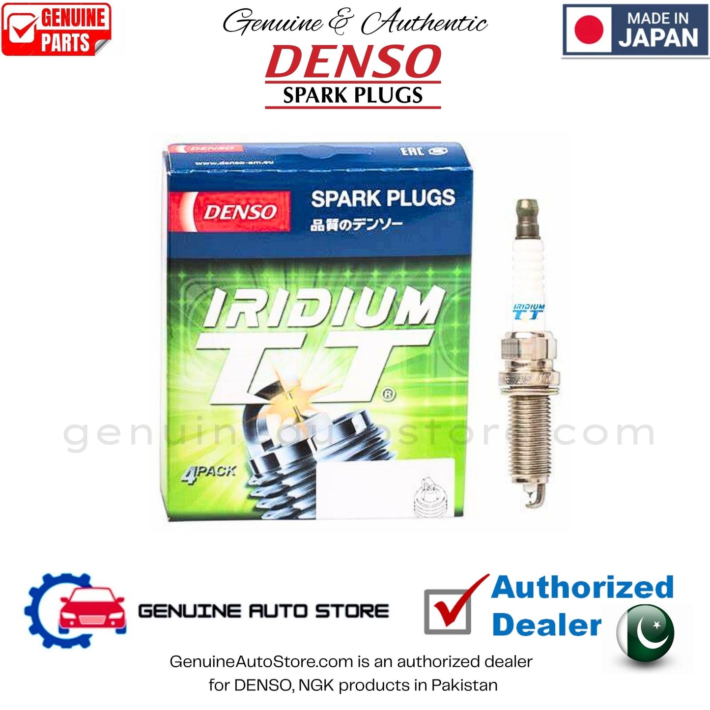 Daihatsu Charade 1983-1987 DENSO IRIDIUM TWIN TIP SPARK PLUG in Pakistan, 100% Genuine, Reliable, Best Price, Cash on Delivery Available