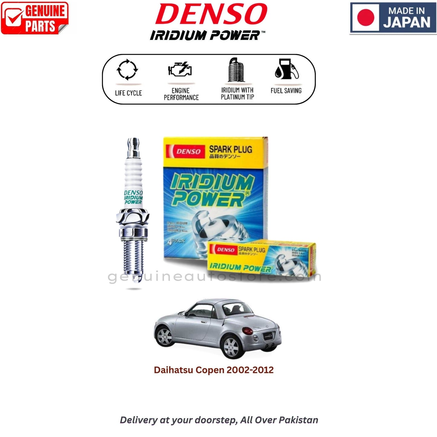 Daihatsu Copen 2002-2012 Denso Iridium Spark Plug in Pakistan, 100% Genuine, Reliable, Best Price, Cash on Delivery Available