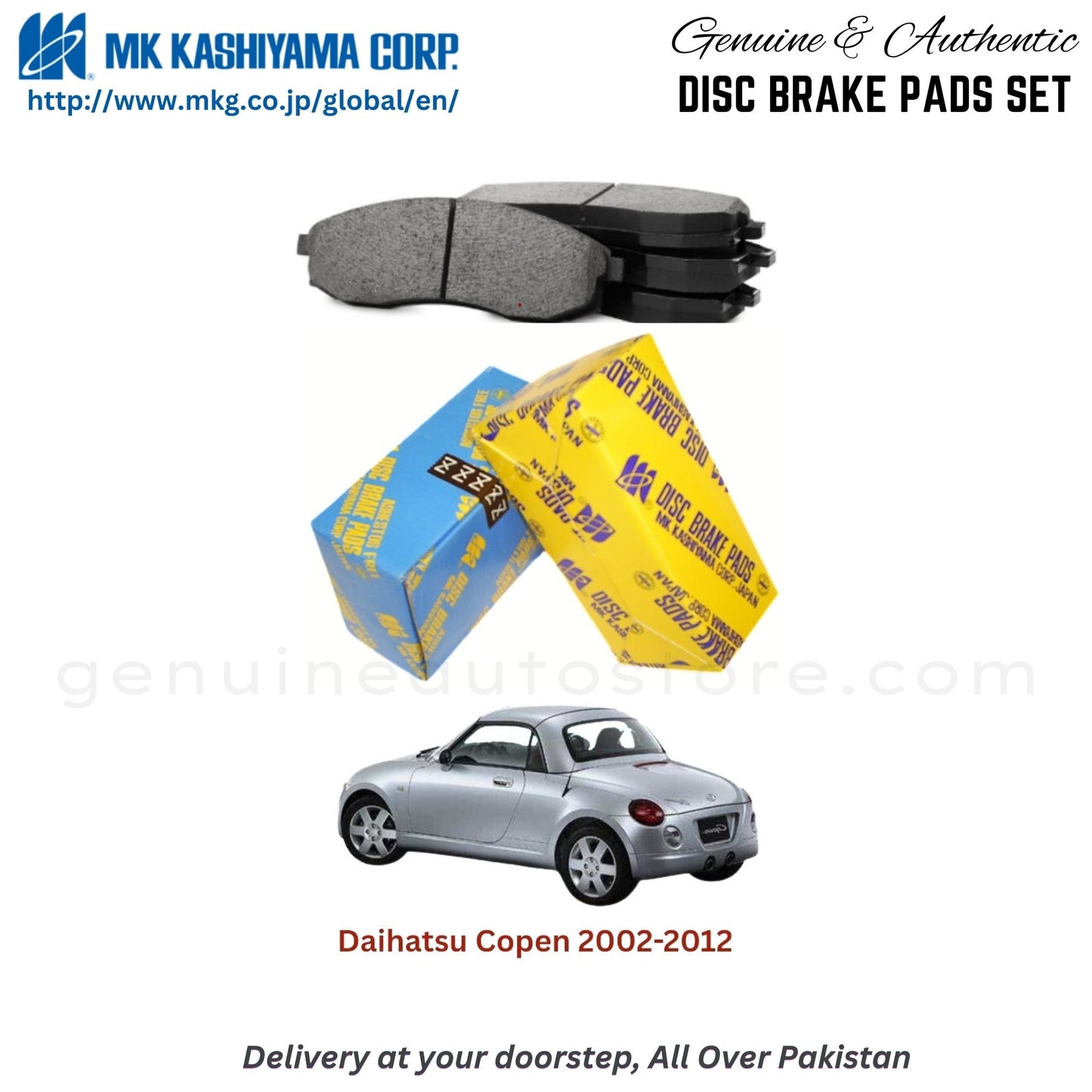 Daihatsu Copen 2002-2012 MK Japan Front Brake Pads in Pakistan, 100% Genuine, Reliable, Best Price, Cash on Delivery Available