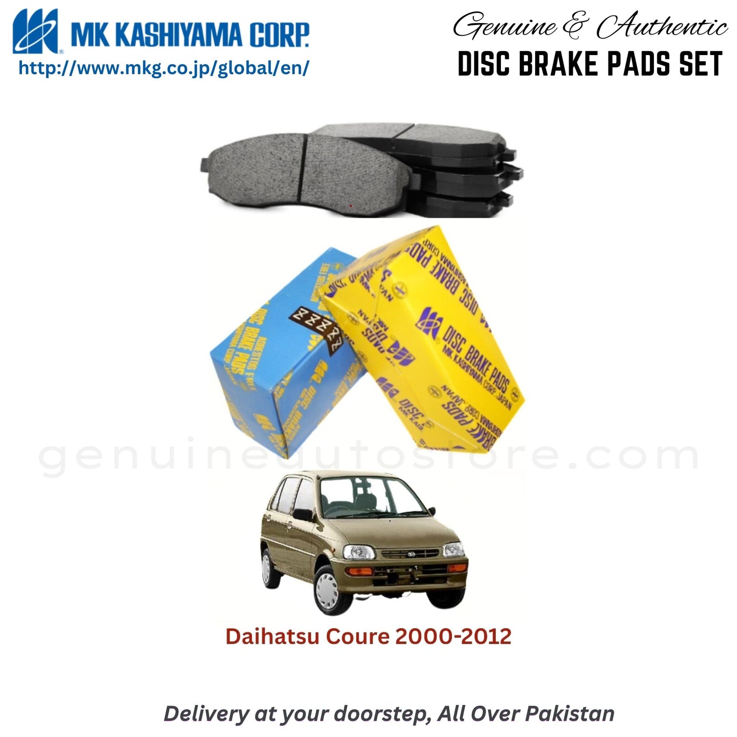 Daihatsu Coure 2002-2012 MK Japan Front Brake Pads in Pakistan, 100% Genuine, Reliable, Best Price, Cash on Delivery Available