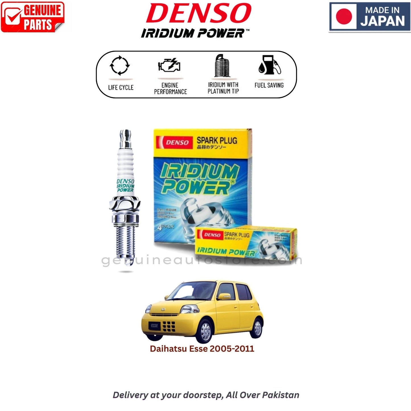 Daihatsu Esse 2005-2011 Denso Iridium Spark Plug in Pakistan, 100% Genuine, Reliable, Best Price, Cash on Delivery Available