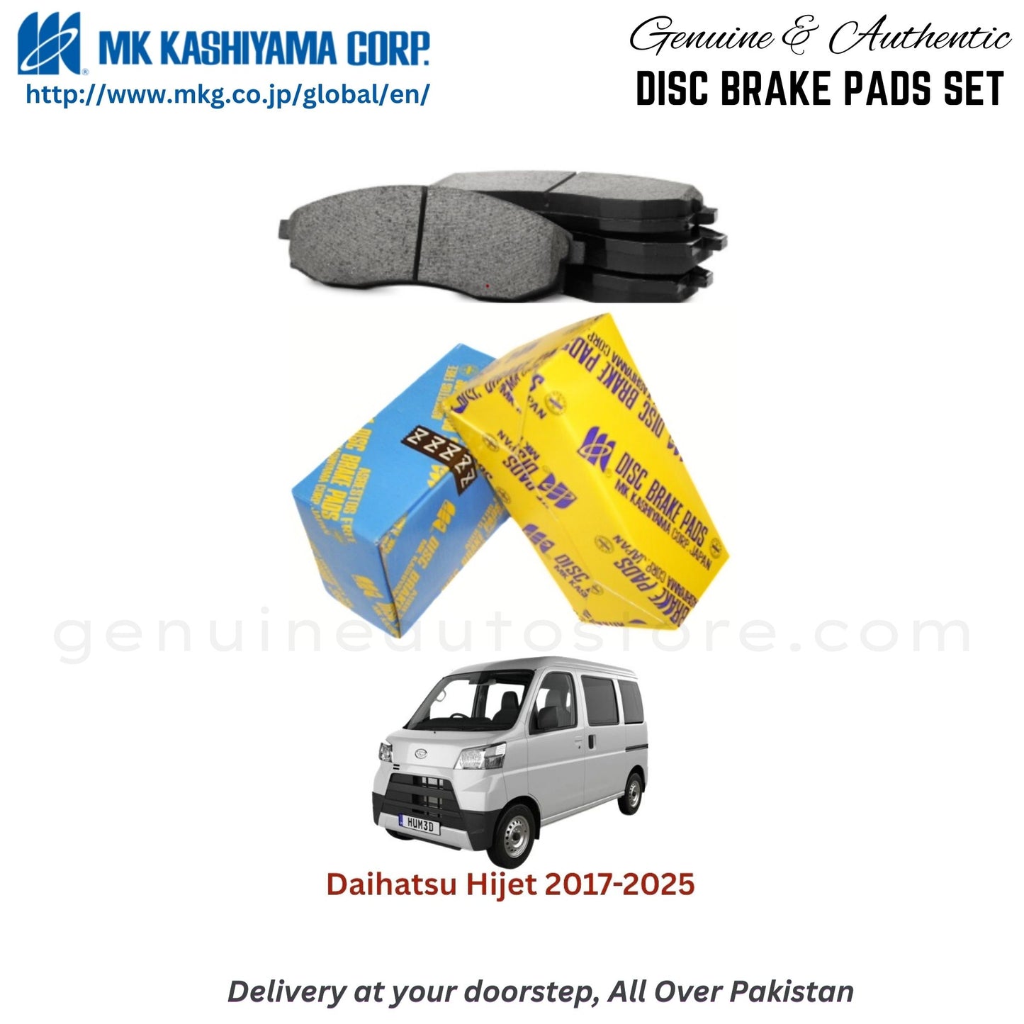 Daihatsu Hijet 2017-2025 MK Japan Front Brake Pads in Pakistan, 100% Genuine, Reliable, Best Price, Cash on Delivery Available