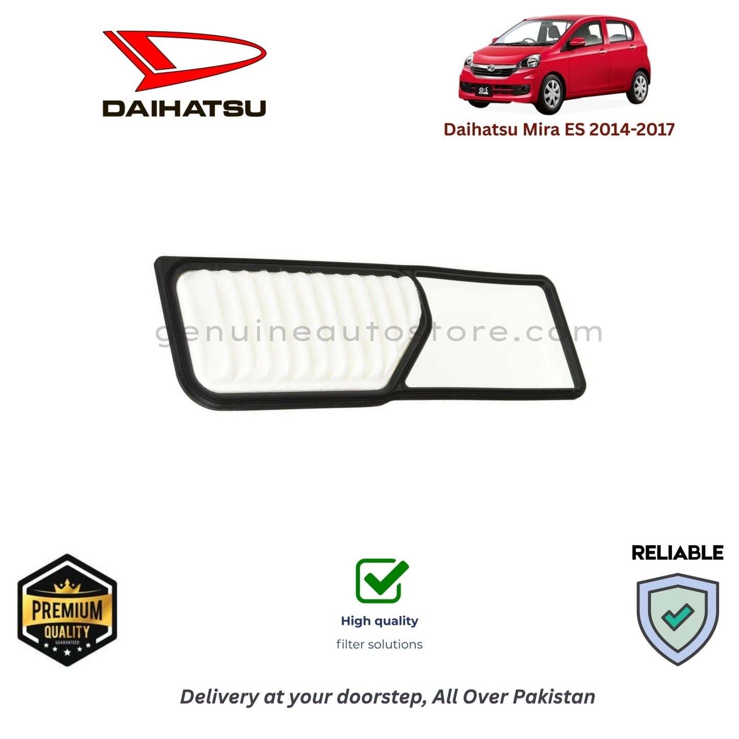 Daihatsu Mira ES 2014-2017 Air Filter Premium Quality in Pakistan, 100% Genuine, Reliable, Best Price, Cash on Delivery