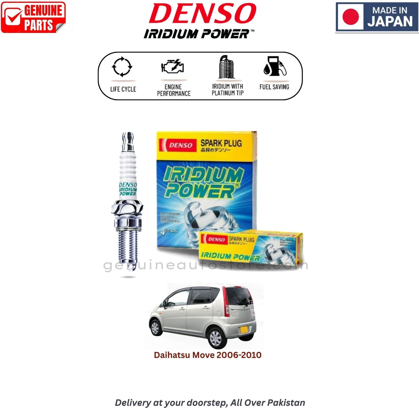 Daihatsu Move 2006-2010 Denso Iridium Spark Plug in Pakistan, 100% Genuine, Reliable, Best Price, Cash on Delivery Available