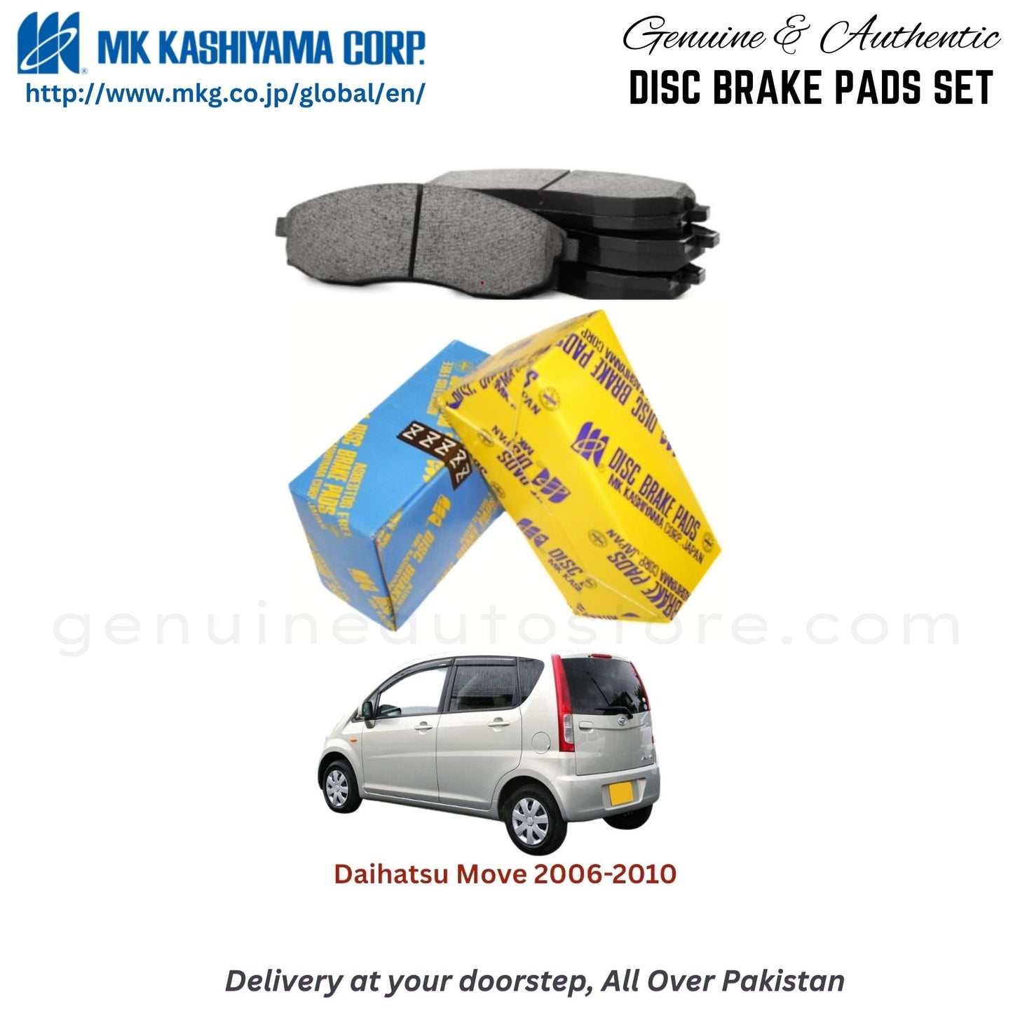 Daihatsu Move 2006-2010 MK Japan Front Brake Pads in Pakistan, 100% Genuine, Reliable, Best Price, Cash on Delivery Available
