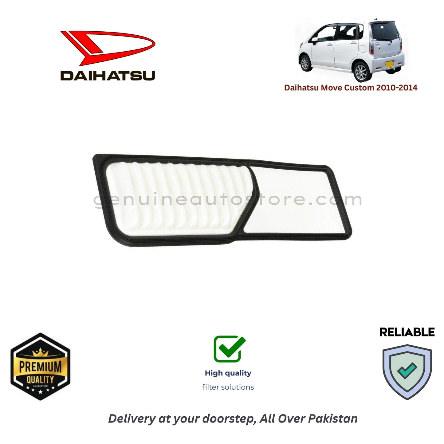 Daihatsu Move Custom 2010-2014 Air Filter Premium Quality in Pakistan, 100% Genuine, Reliable, Best Price, Cash on Delivery