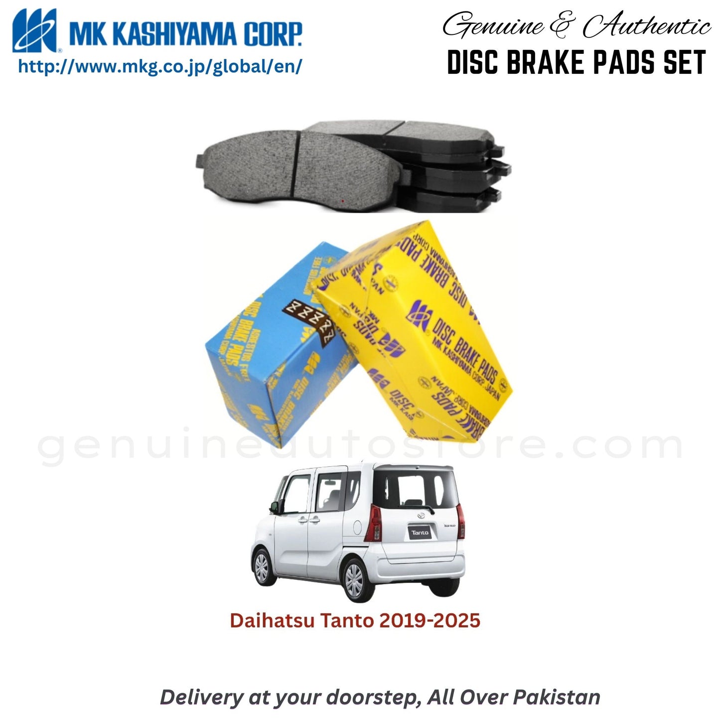 Daihatsu Tanto 2019-2025 MK Japan Front Brake Pads in Pakistan, 100% Genuine, Reliable, Best Price, Cash on Delivery Available