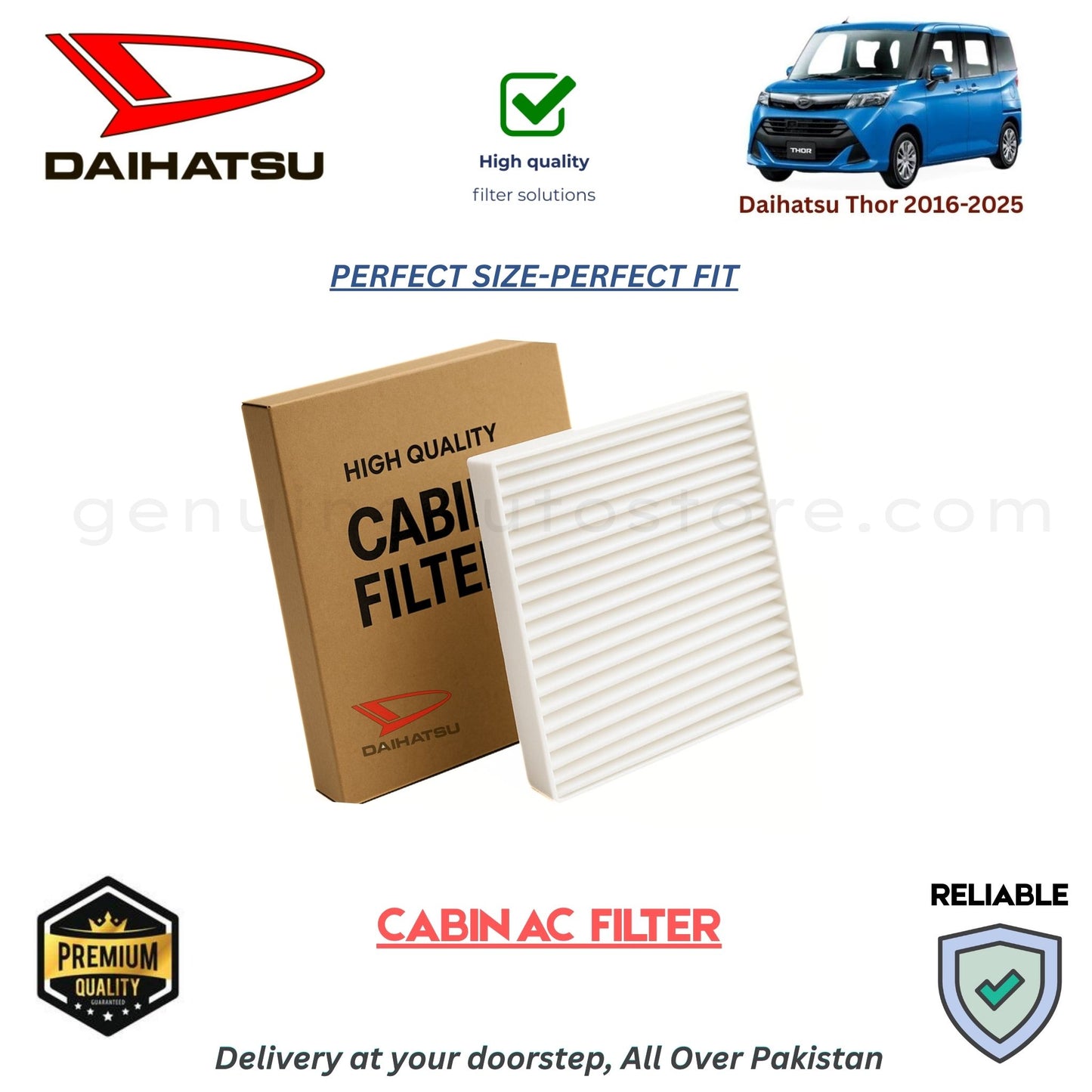 Daihatsu Thor 2016-2025 CABIN AC FILTER in Pakistan. 100% Genuine, Reliable, Best Price, Cash on Delivery Available