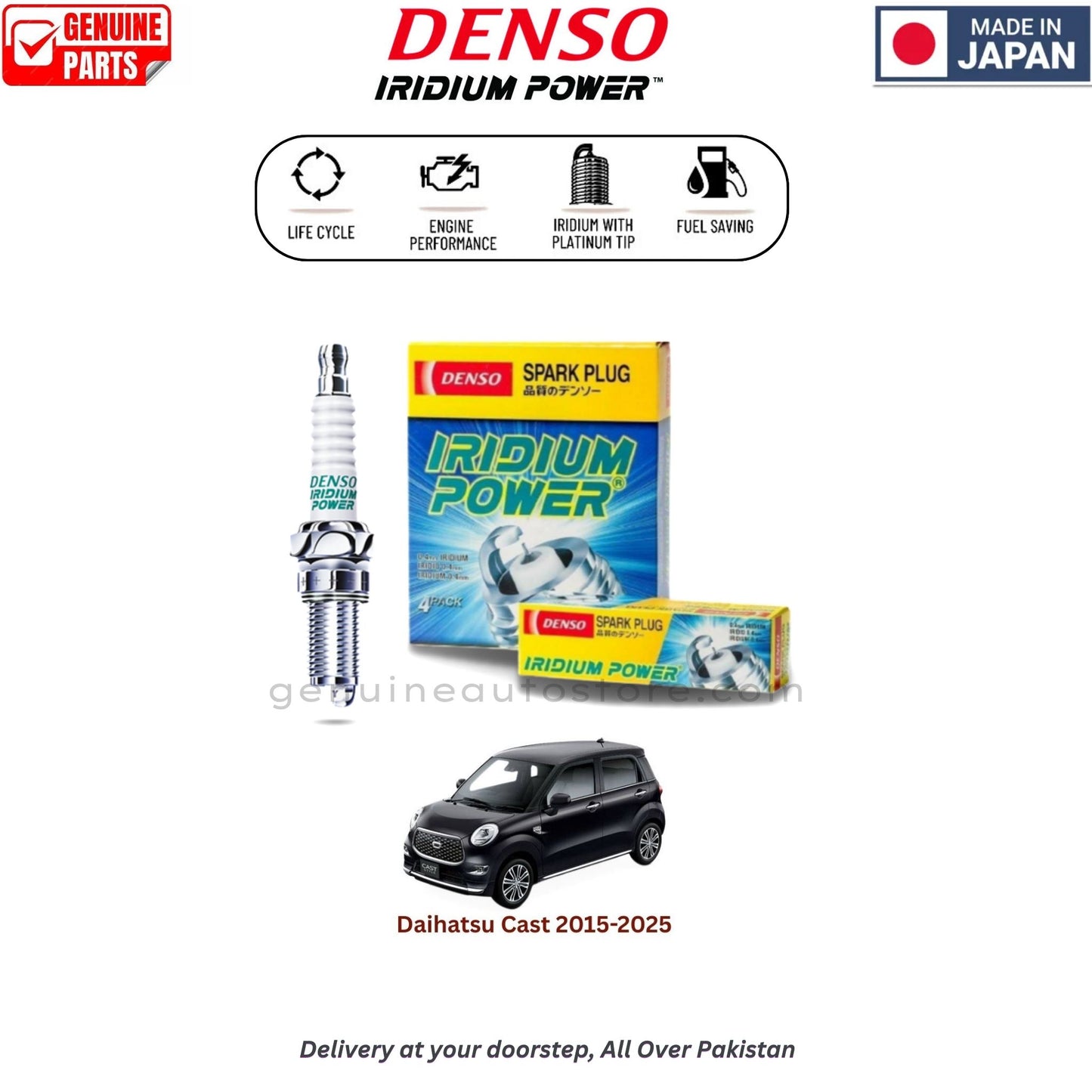 Daihatsu cast 2015-2025 Denso Iridium Spark Plug in Pakistan, 100% Genuine, Reliable, Best Price, Cash on Delivery Available