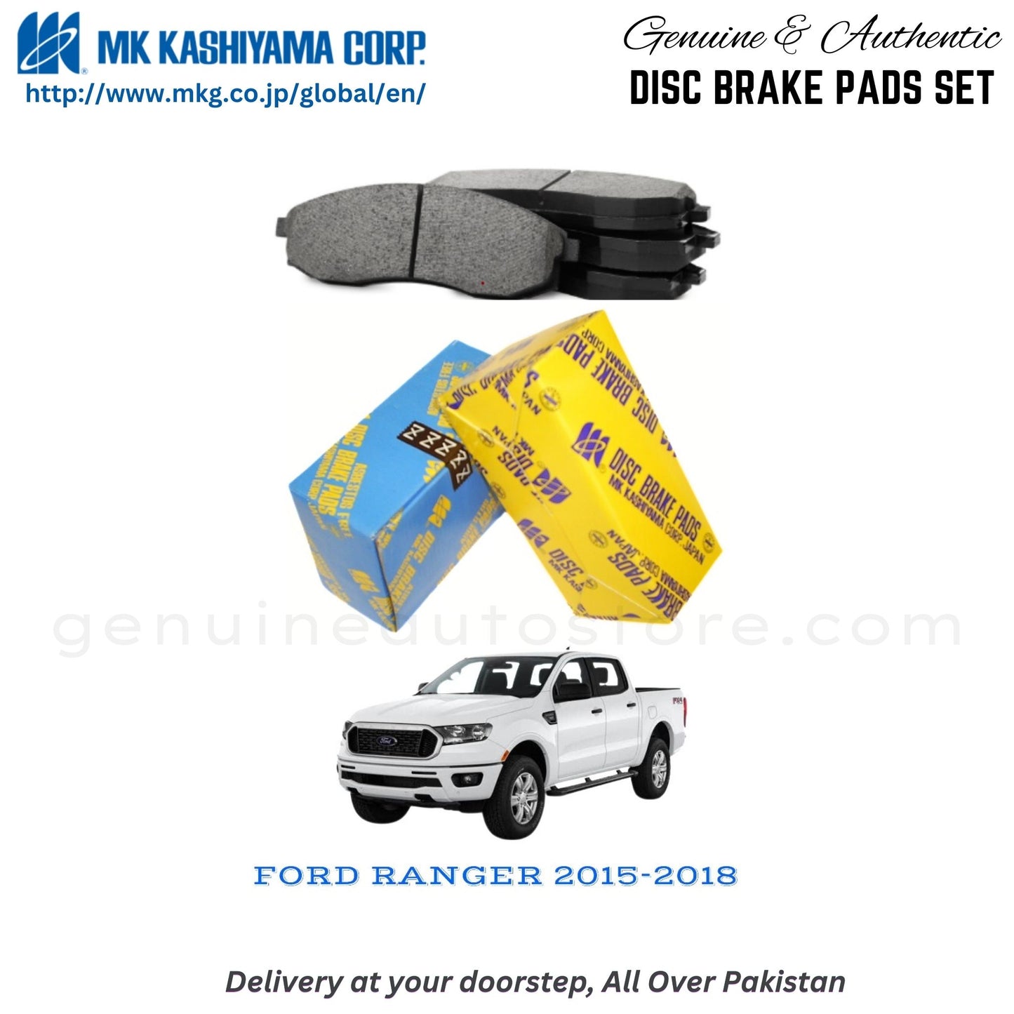 FORD RANGER 2015-2018 MK Japan Front Brake Pads in Pakistan, 100% Genuine, Reliable, Best Price, Cash on Delivery Available