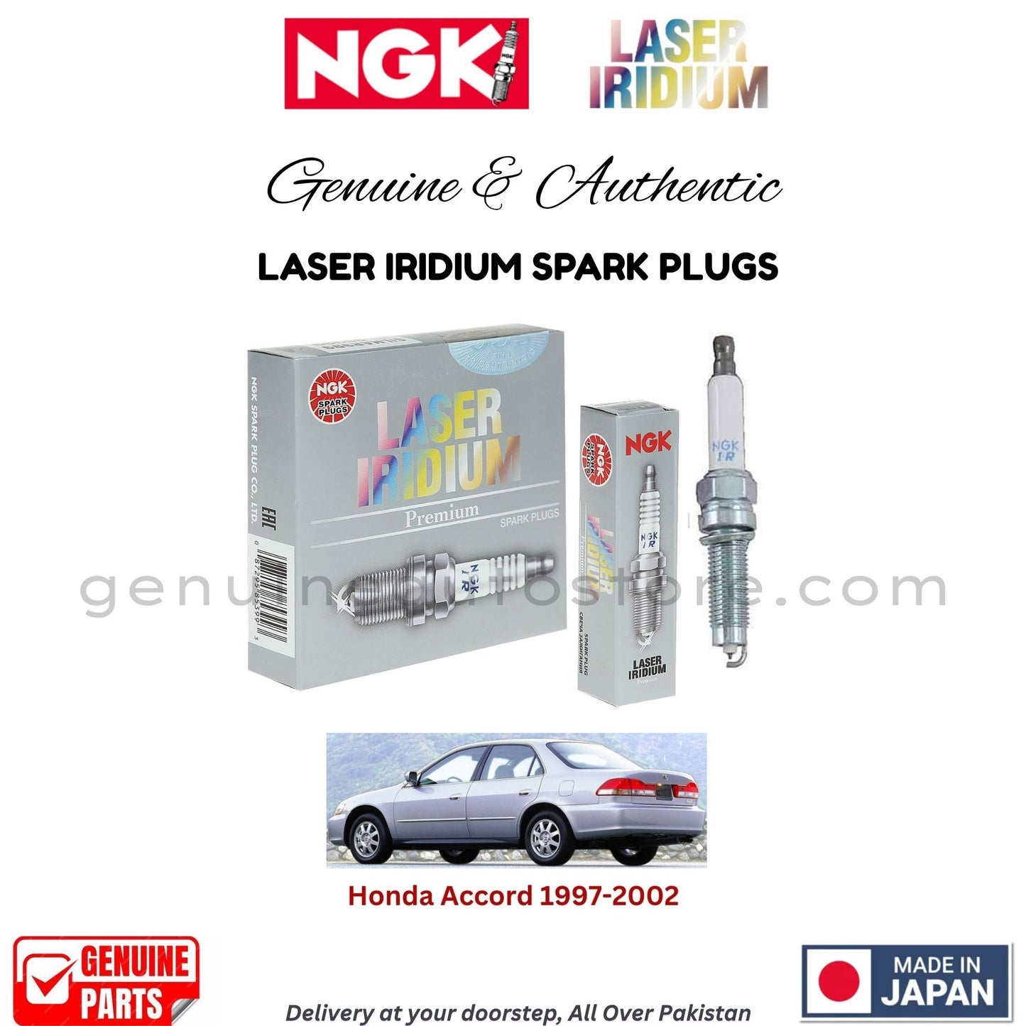 Honda Accord 1997-2002 NGK LASER IRIDIUM SPARK PLUGS in Pakistan. 100% Genuine, Reliable, Best Price, Cash on Delivery Available