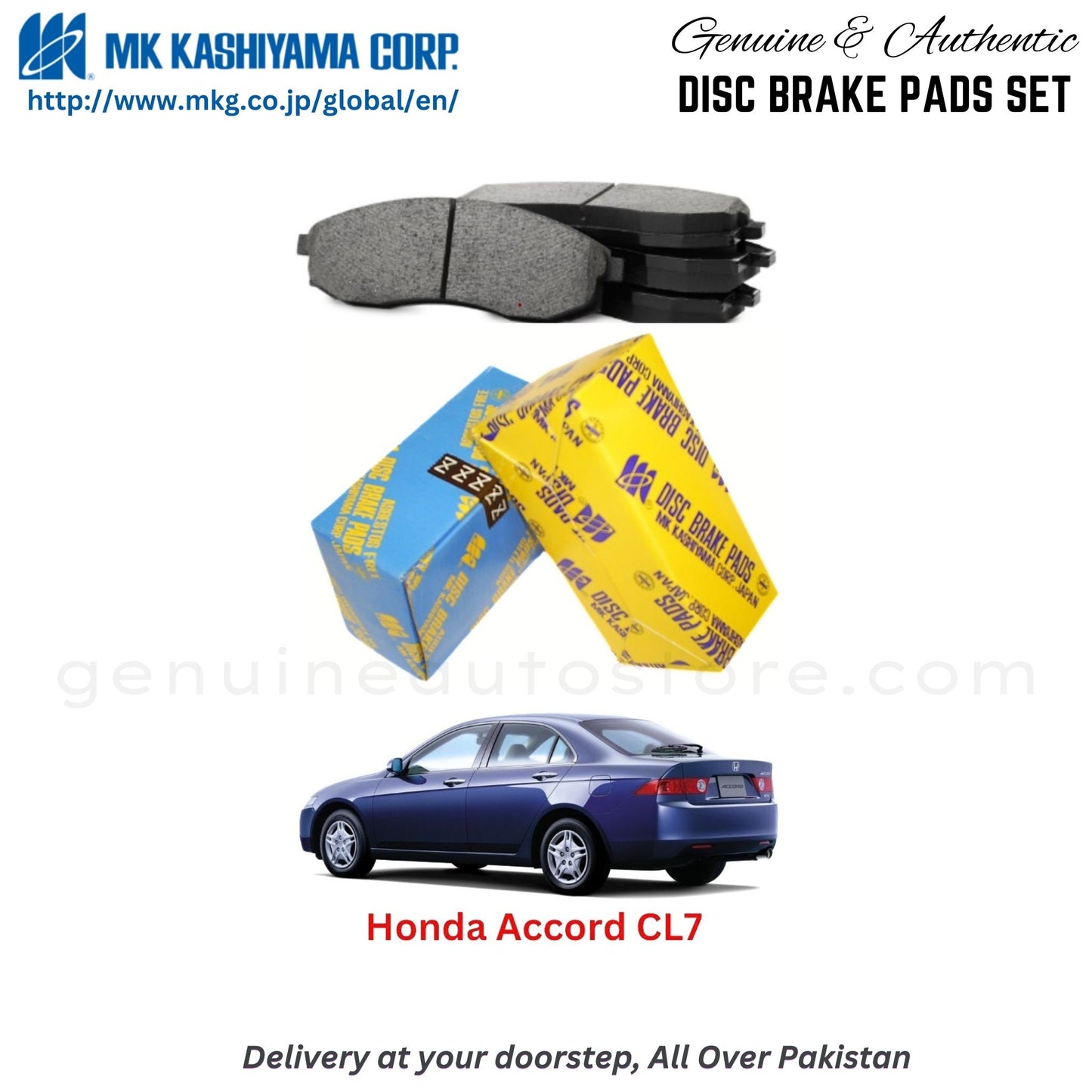 Honda Accord CL7 MK Japan Front Brake Pads in Pakistan, 100% Genuine, Reliable, Best Price, Cash on Delivery Available