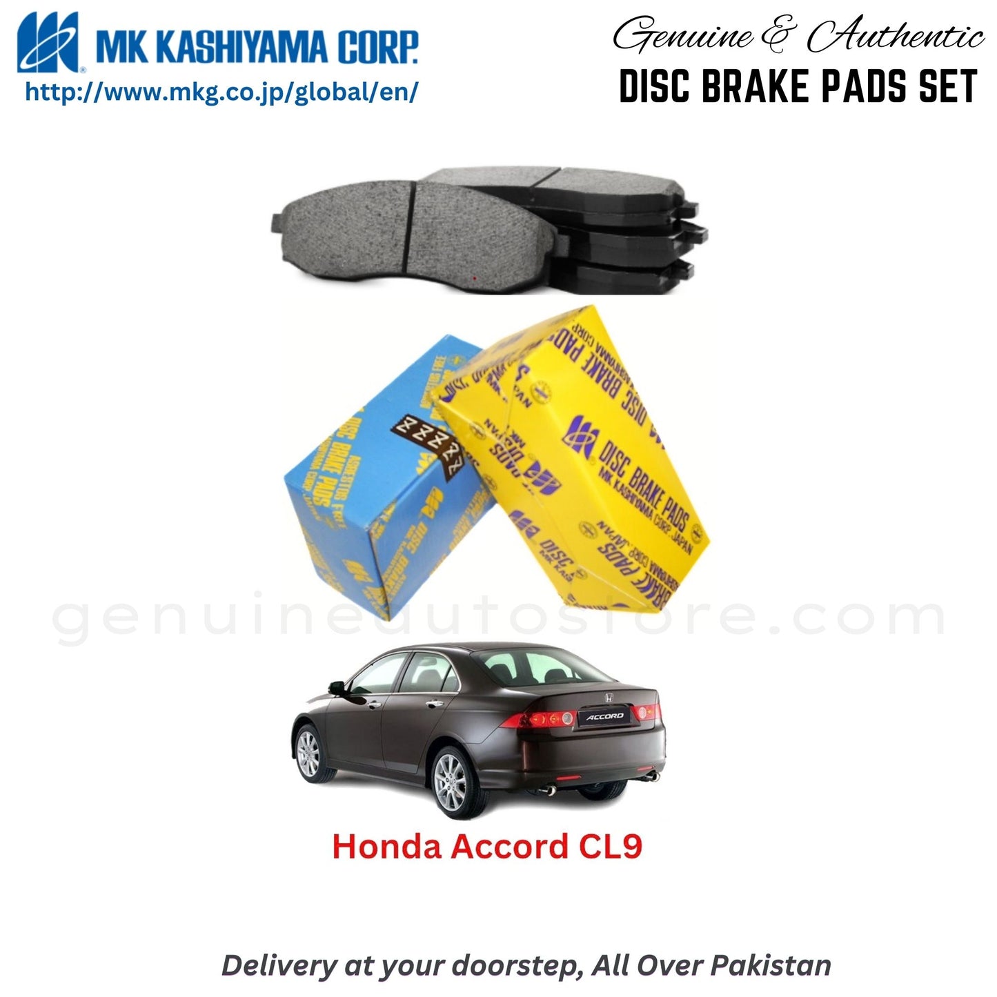 Honda Accord CL9 MK Japan Front Brake Pads in Pakistan, 100% Genuine, Reliable, Best Price, Cash on Delivery Available