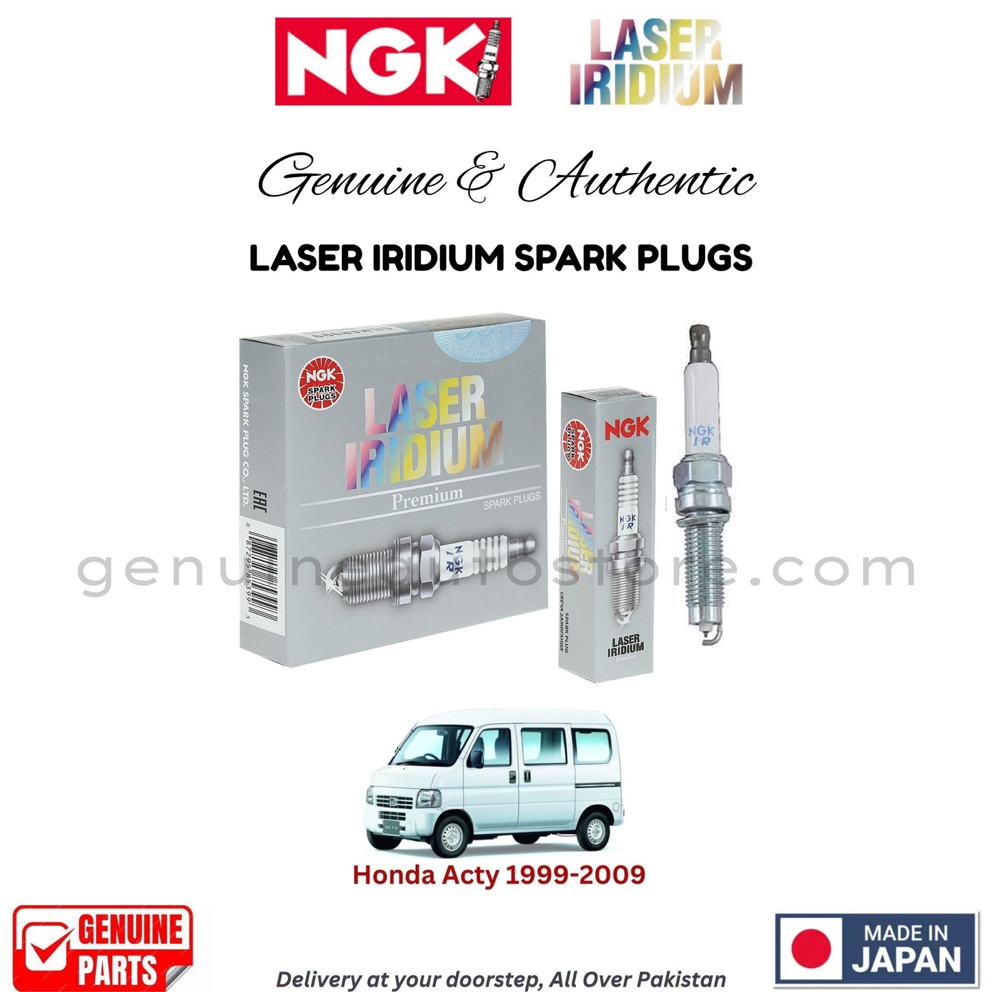 Honda Acty 1999-2009 NGK LASER IRIDIUM SPARK PLUGS in Pakistan. 100% Genuine, Reliable, Best Price, Cash on Delivery Available
