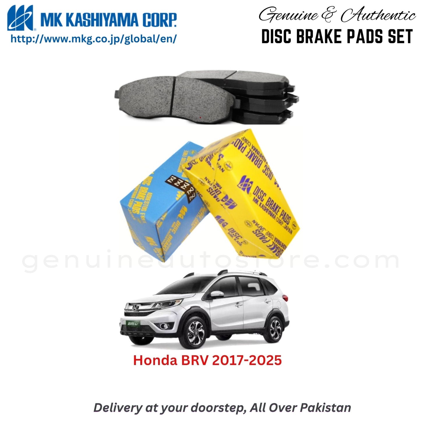 Honda BRV 2017-2025 MK Japan Front Brake Pads in Pakistan, 100% Genuine, Reliable, Best Price, Cash on Delivery Available
