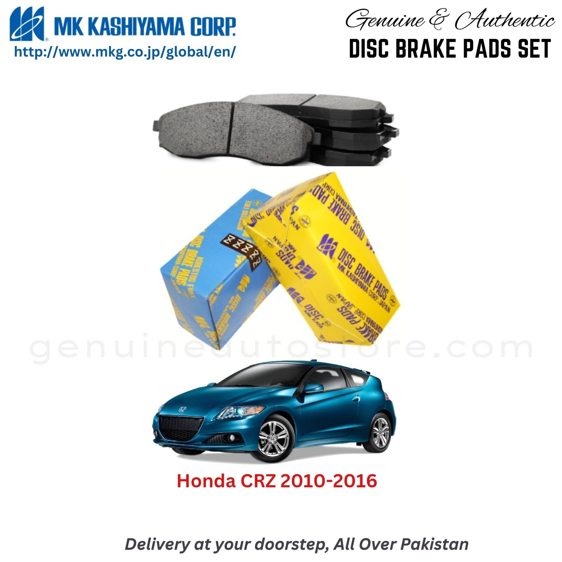 Honda CRZ 2010-2016 MK Japan  Front Brake Pads in Pakistan, 100% Genuine, Reliable, Best Price, Cash on Delivery Available