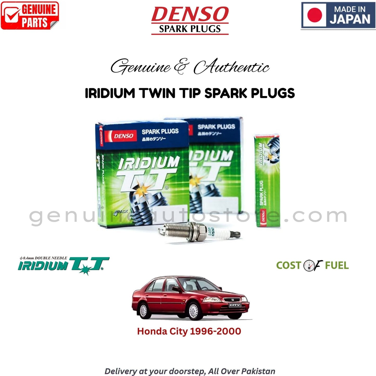 Honda City 1996-2000 DENSO IRIDIUM TWIN TIP SPARK PLUG in Pakistan, 100% Genuine, Reliable, Best Price, Cash on Delivery Available
