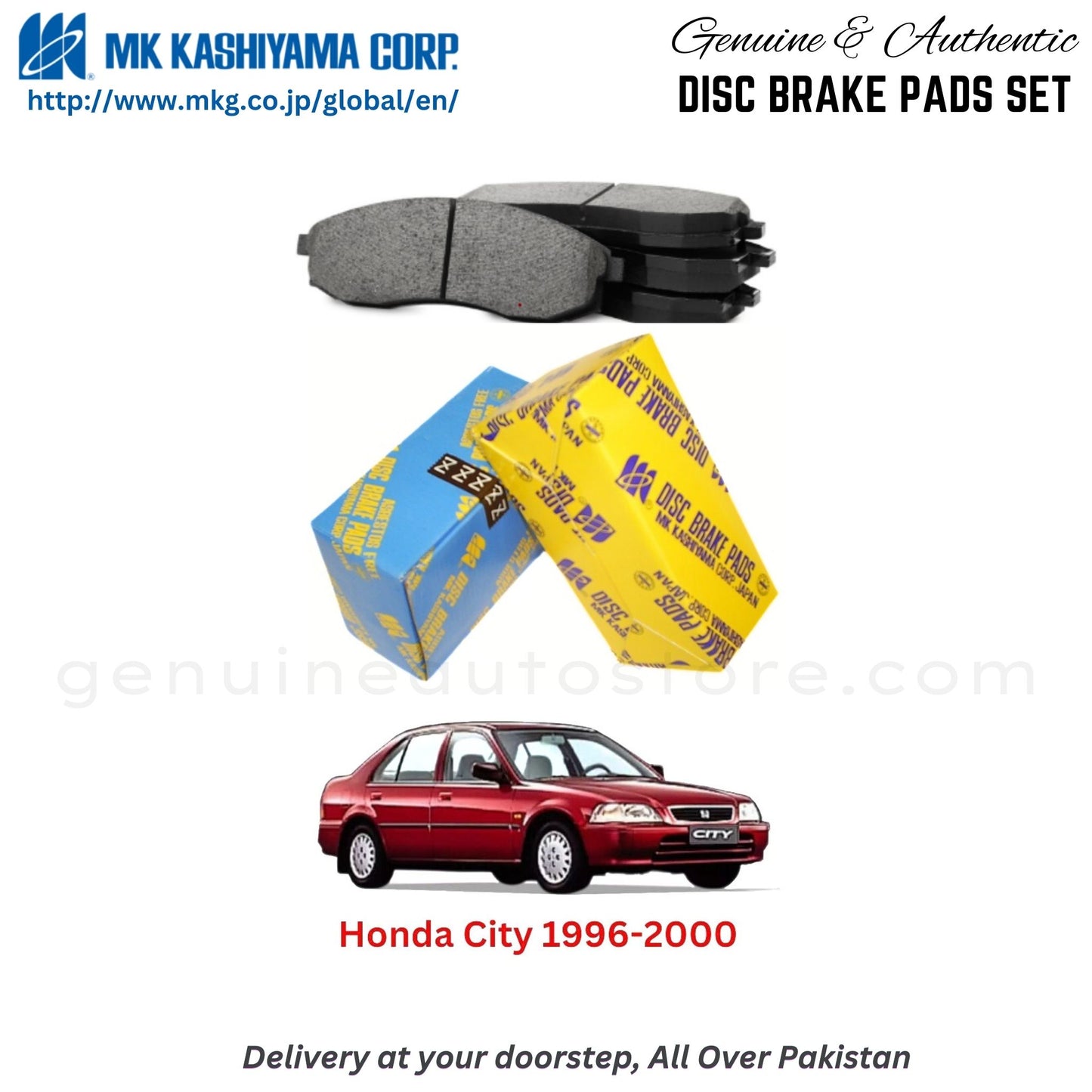 Honda City 1996-2000 MK Japan Front Brake Pads in Pakistan, 100% Genuine, Reliable, Best Price, Cash on Delivery Available