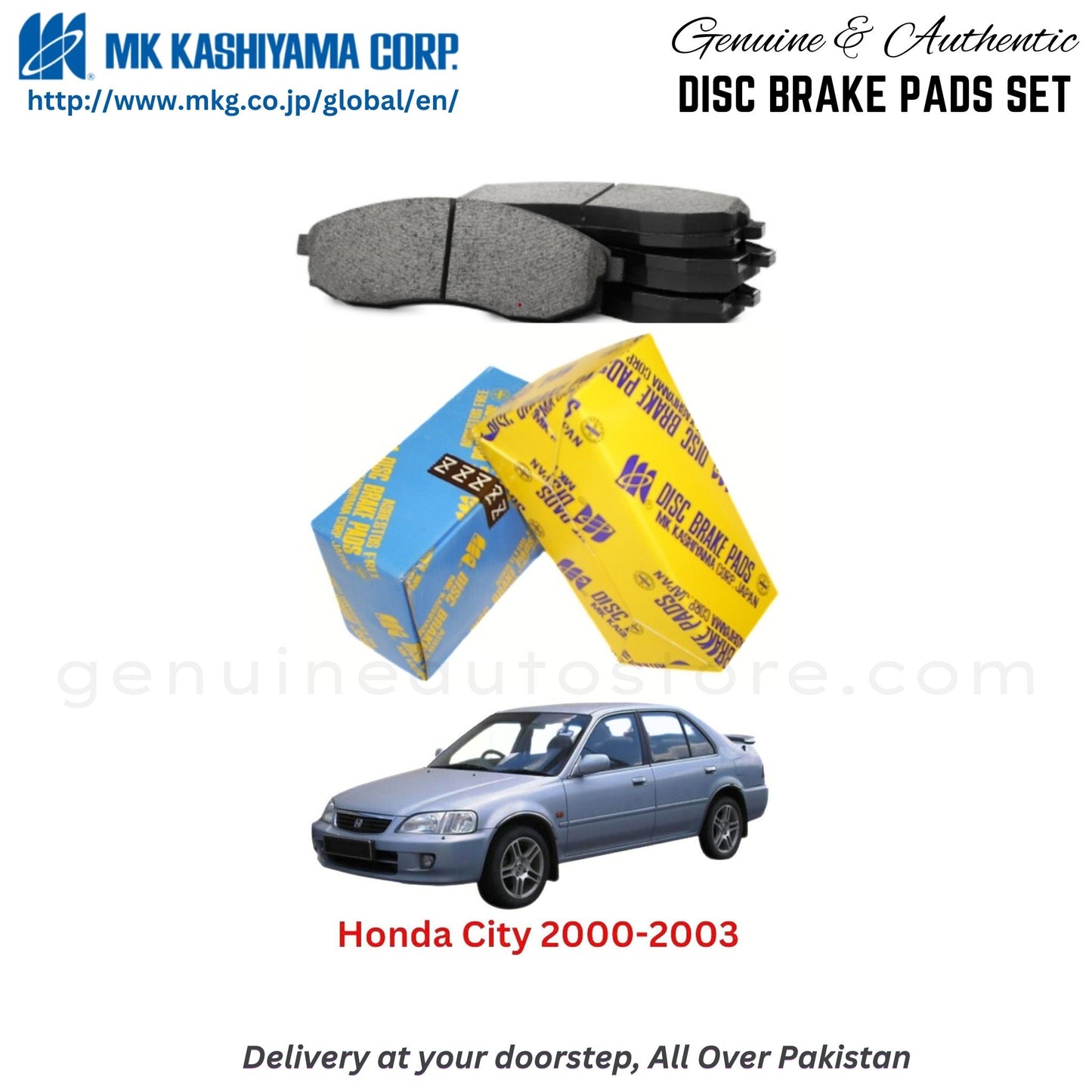 Honda City 2000-2003 MK Japan Front Brake Pads in Pakistan, 100% Genuine, Reliable, Best Price, Cash on Delivery Available