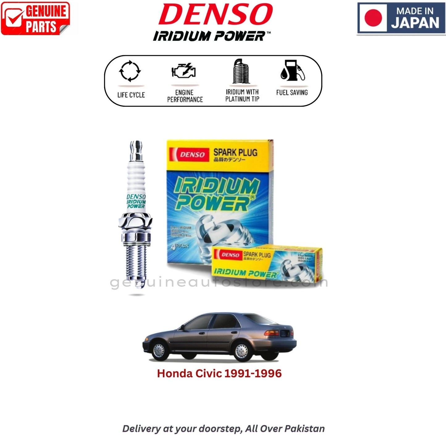 Honda Civic 1991-1996 Denso Iridium Spark Plug in Pakistan, 100% Genuine, Reliable, Best Price, Cash on Delivery Available
