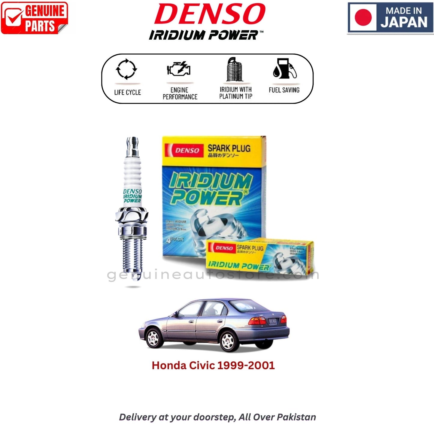 Honda Civic 1999-2001 Denso Iridium Spark Plug in Pakistan, 100% Genuine, Reliable, Best Price, Cash on Delivery Available