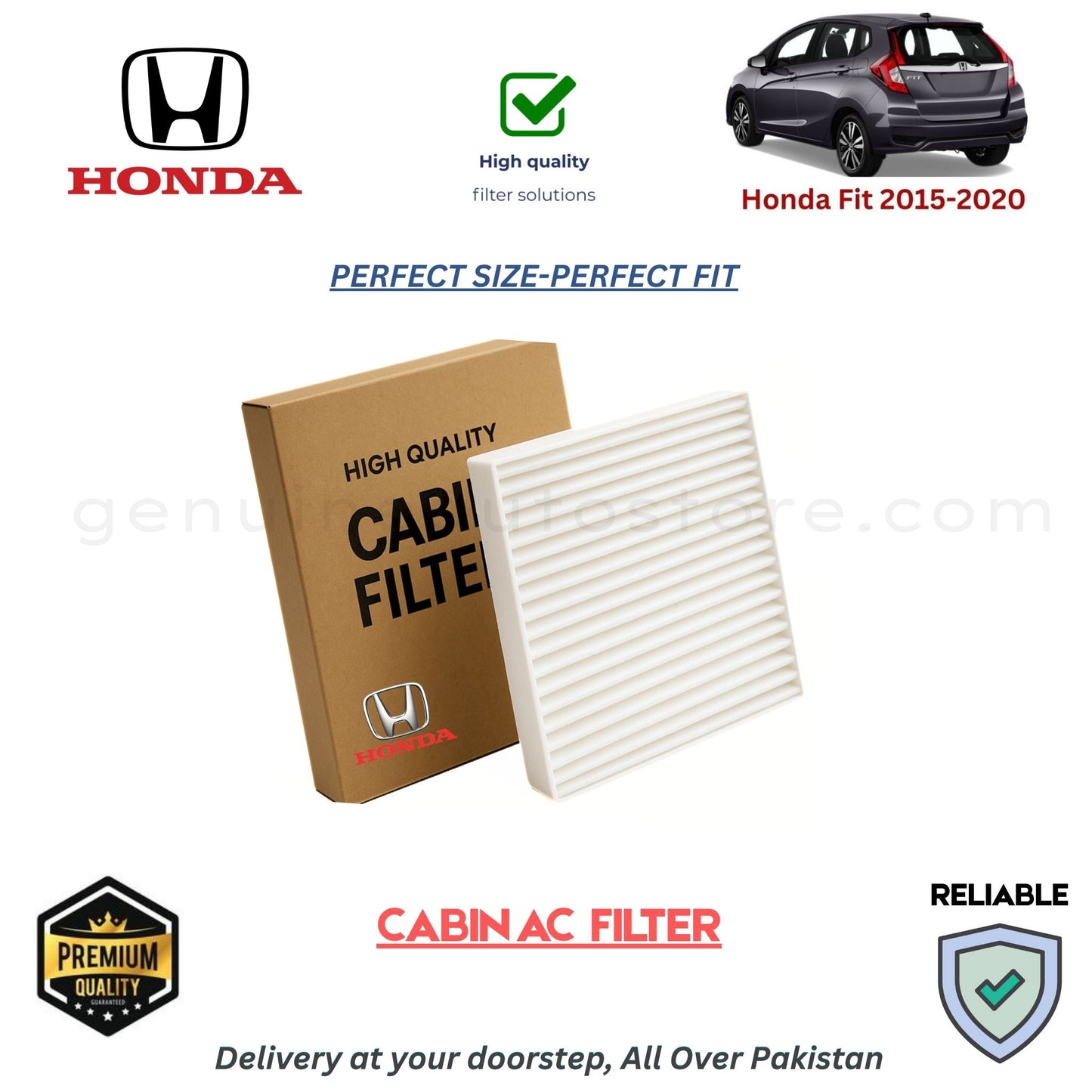 Honda Fit 2015-2020 CABIN AC FILTER in Pakistan. 100% Genuine, Reliable, Best Price, Cash on Delivery Available