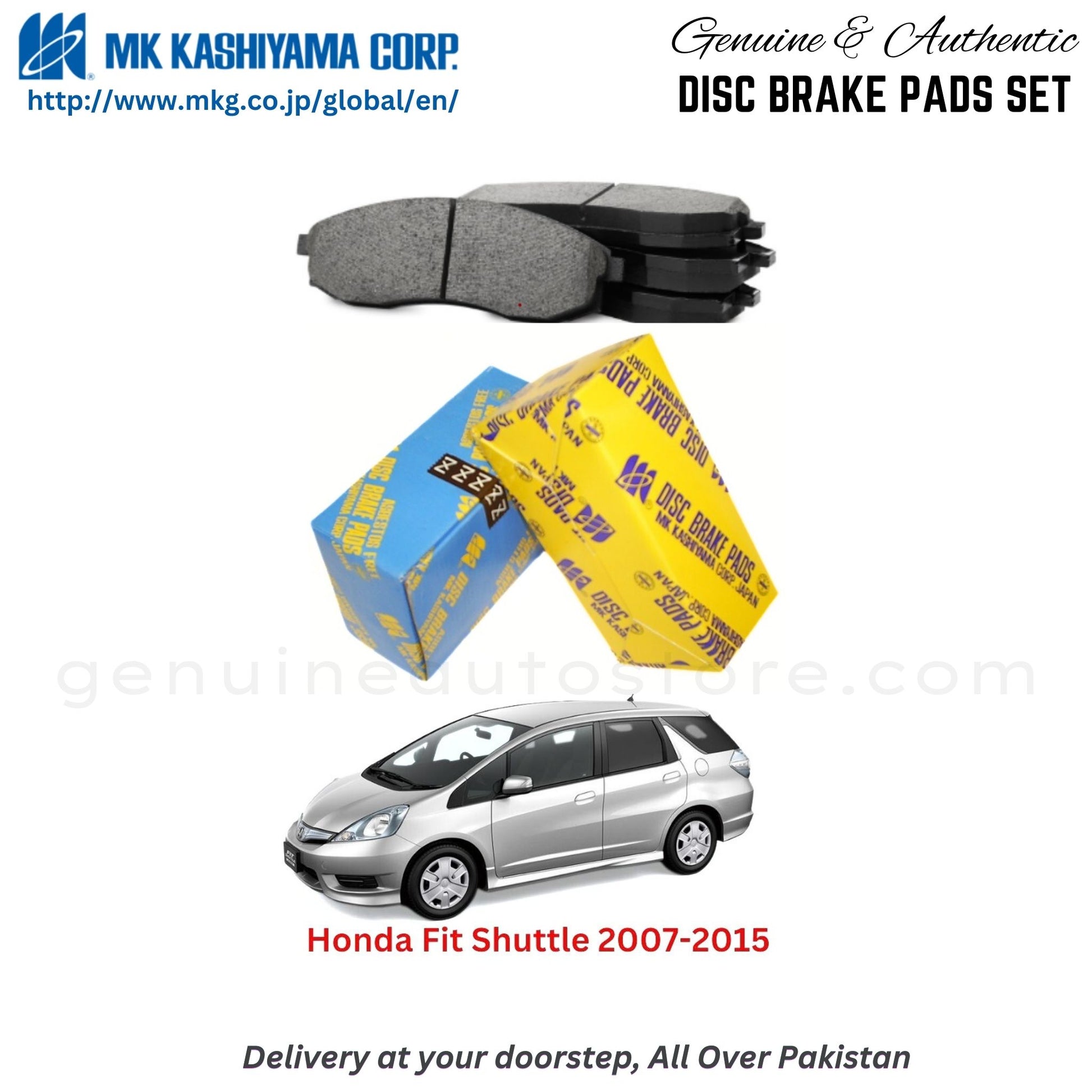 Honda Fit Shuttle 2007-2015  MK Japan  Front Brake Pads in Pakistan, 100% Genuine, Reliable, Best Price, Cash on Delivery Available