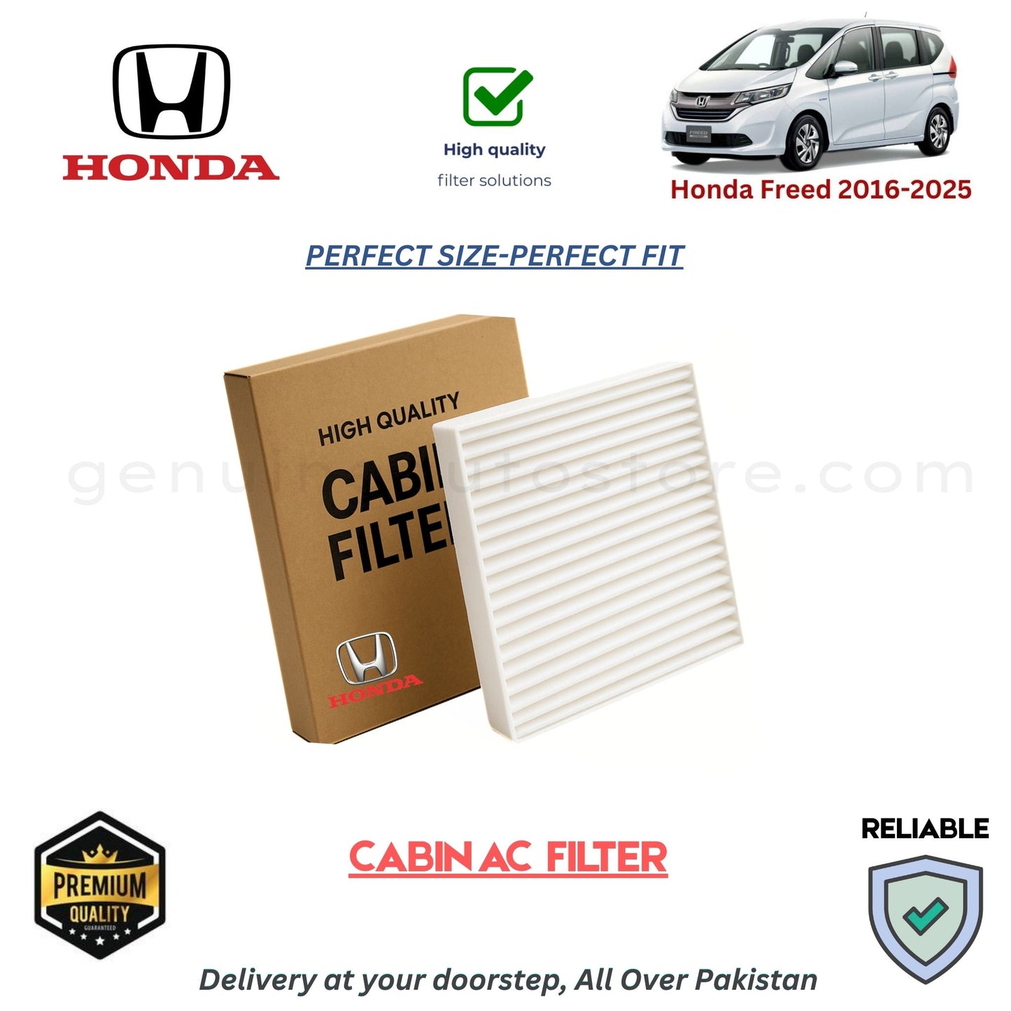 Honda Freed 2016-2025 CABIN AC FILTER in Pakistan. 100% Genuine, Reliable, Best Price, Cash on Delivery Available