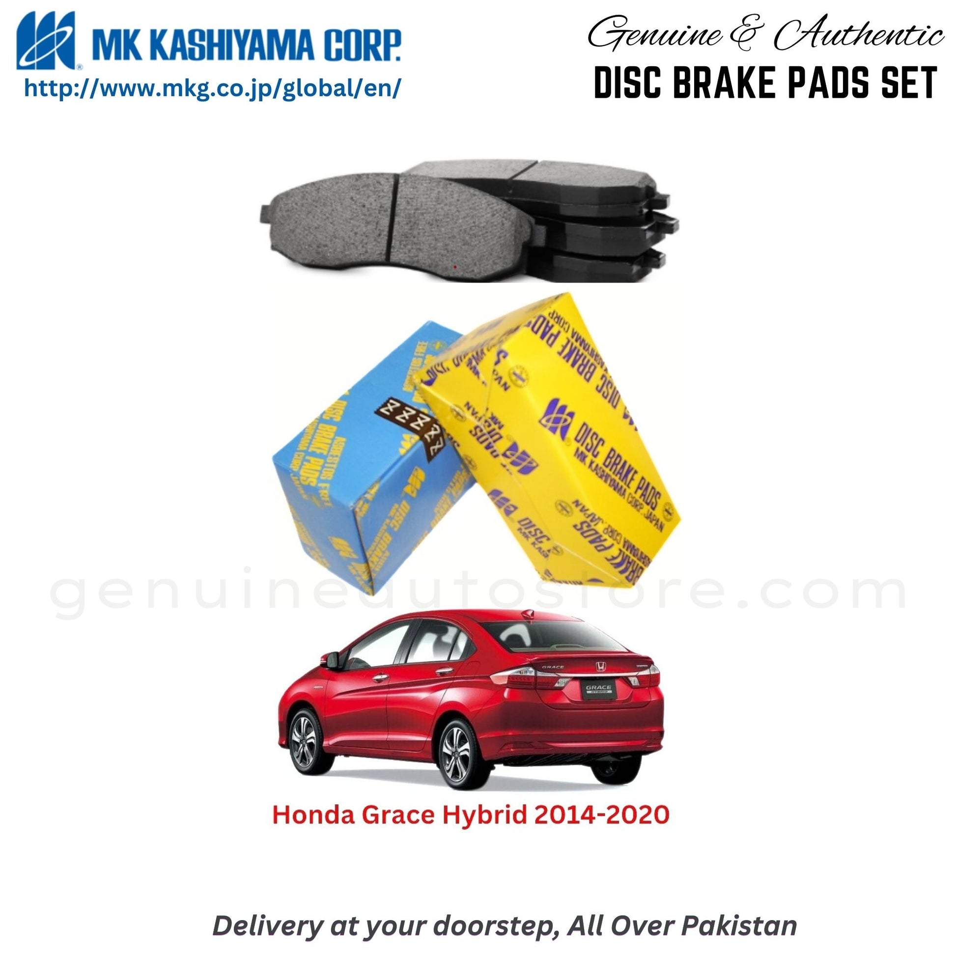 Honda Grace Hybrid 2014-2020 MK Japan  Front Brake Pads in Pakistan, 100% Genuine, Reliable, Best Price, Cash on Delivery Available