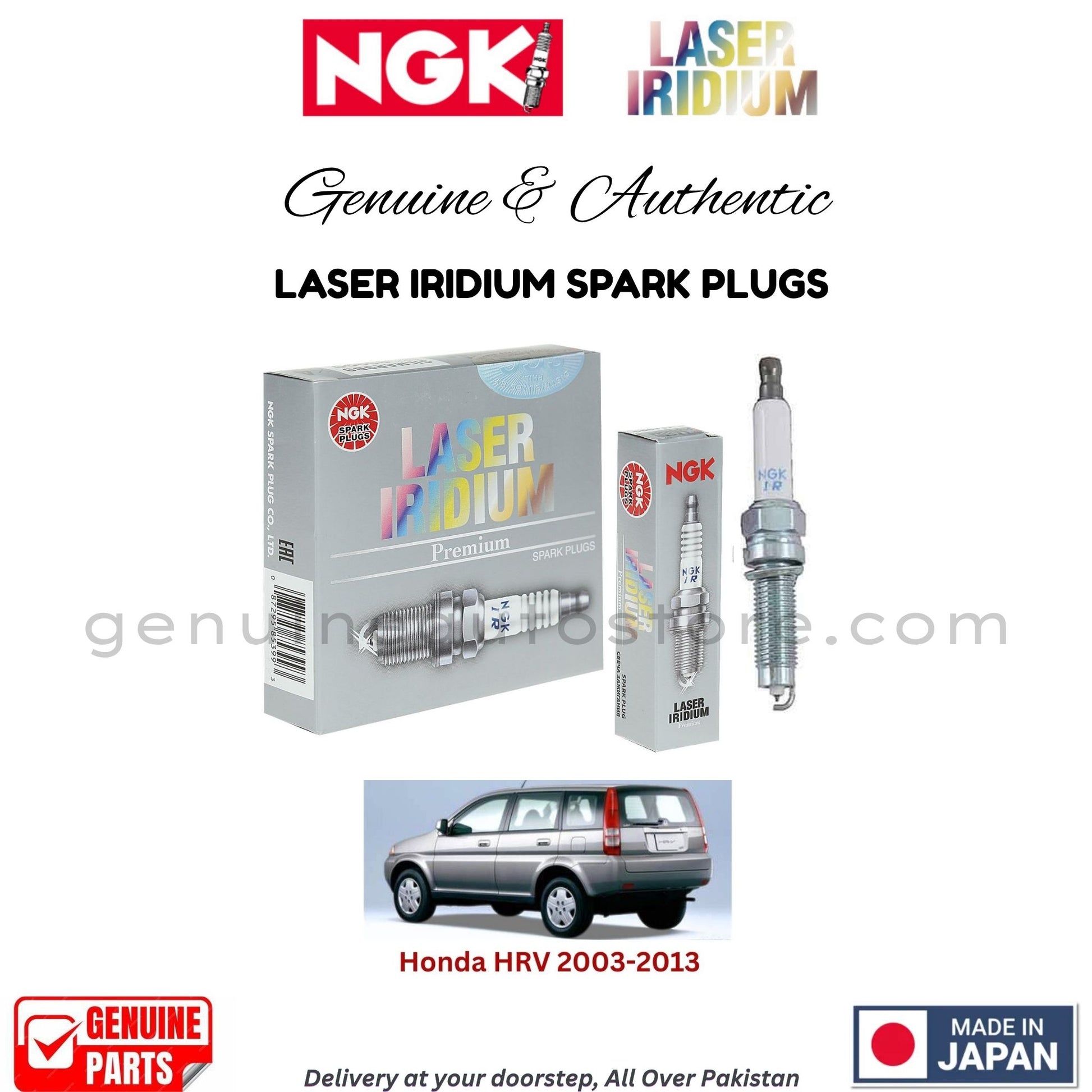 Honda HRV 2003-2013 NGK LASER IRIDIUM SPARK PLUGS in Pakistan. 100% Genuine, Reliable, Best Price, Cash on Delivery Available
