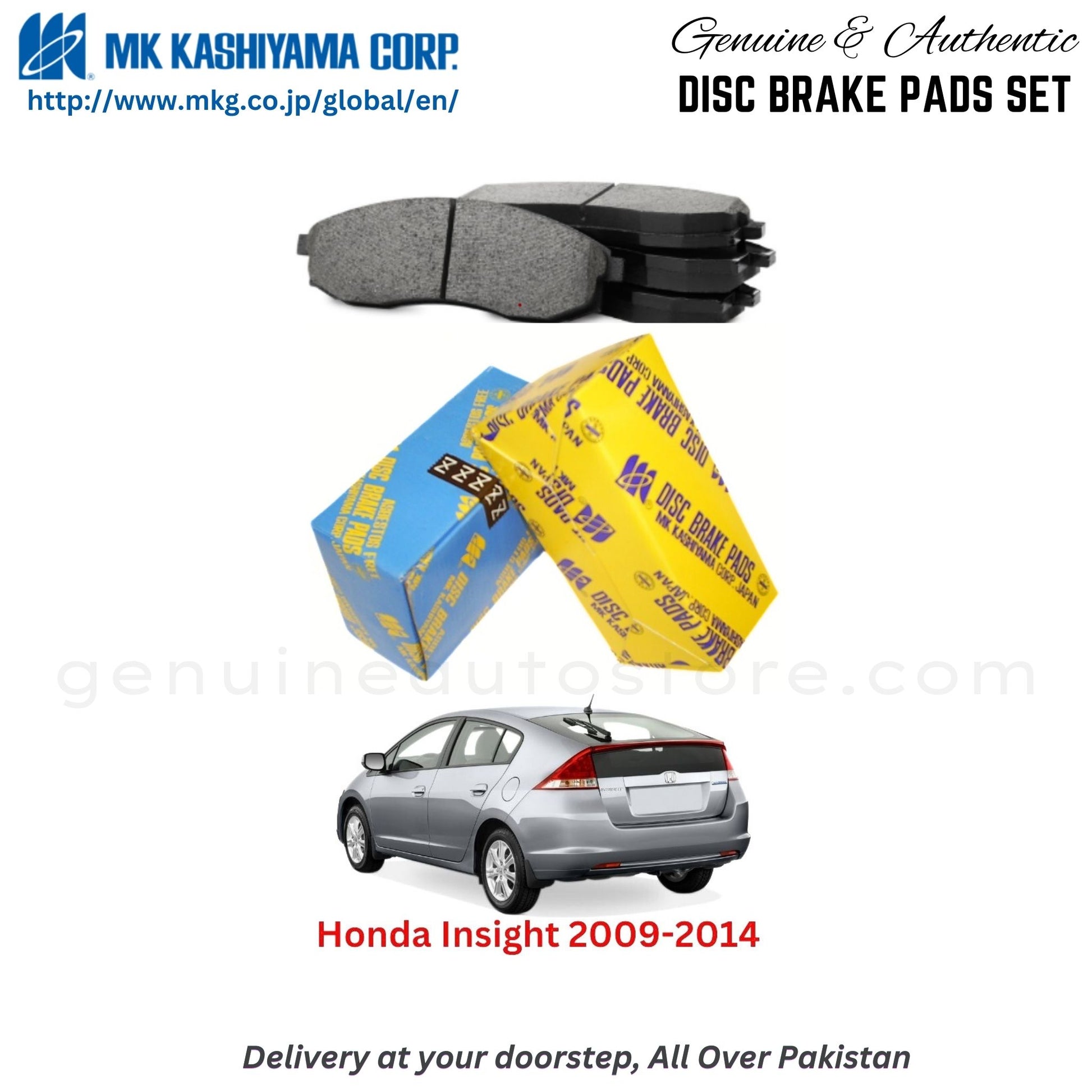 Honda Insight 2009-2014 MK Japan  Front Brake Pads in Pakistan, 100% Genuine, Reliable, Best Price, Cash on Delivery Availabl