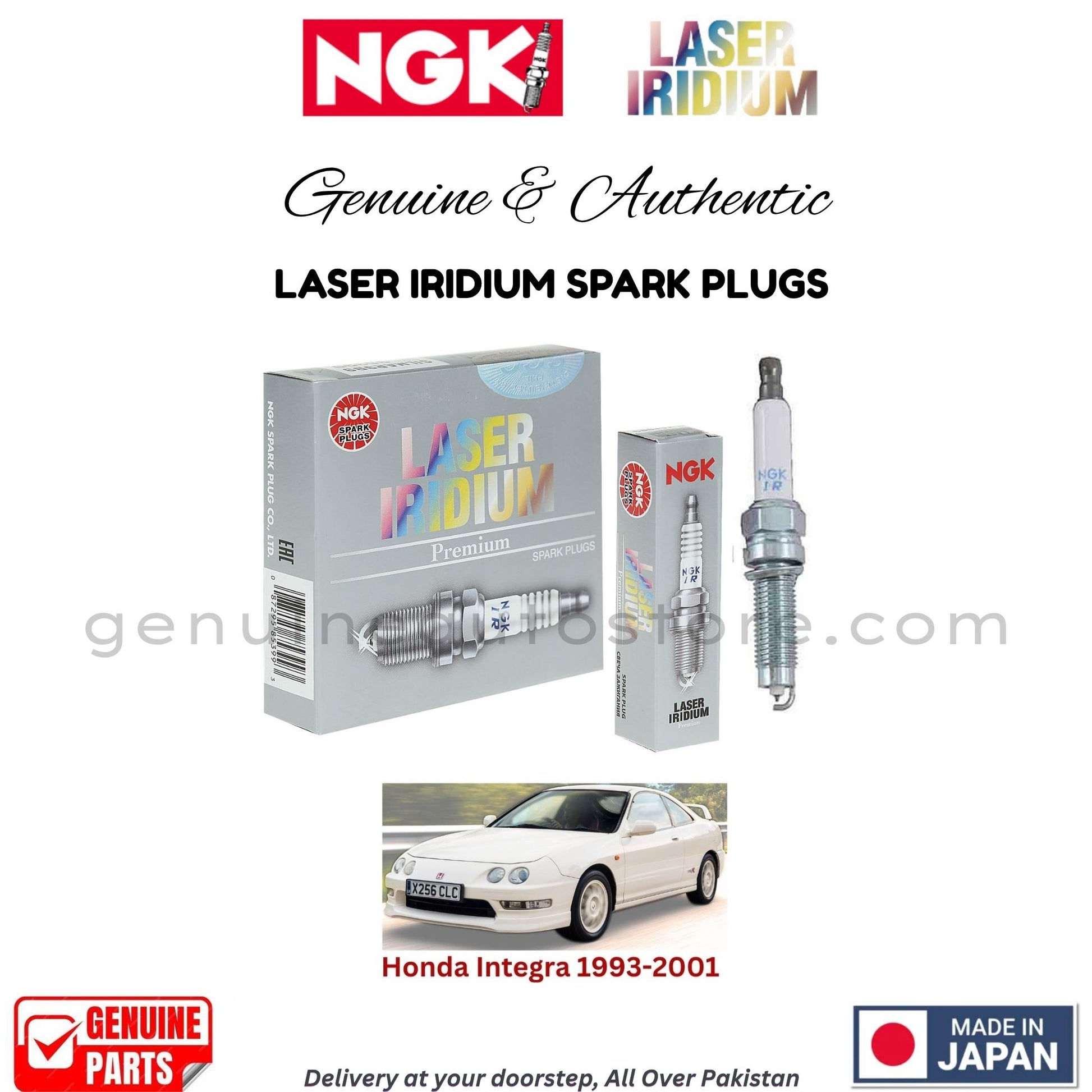 Honda Integra 1993-2001 NGK LASER IRIDIUM SPARK PLUGS in Pakistan. 100% Genuine, Reliable, Best Price, Cash on Delivery Available