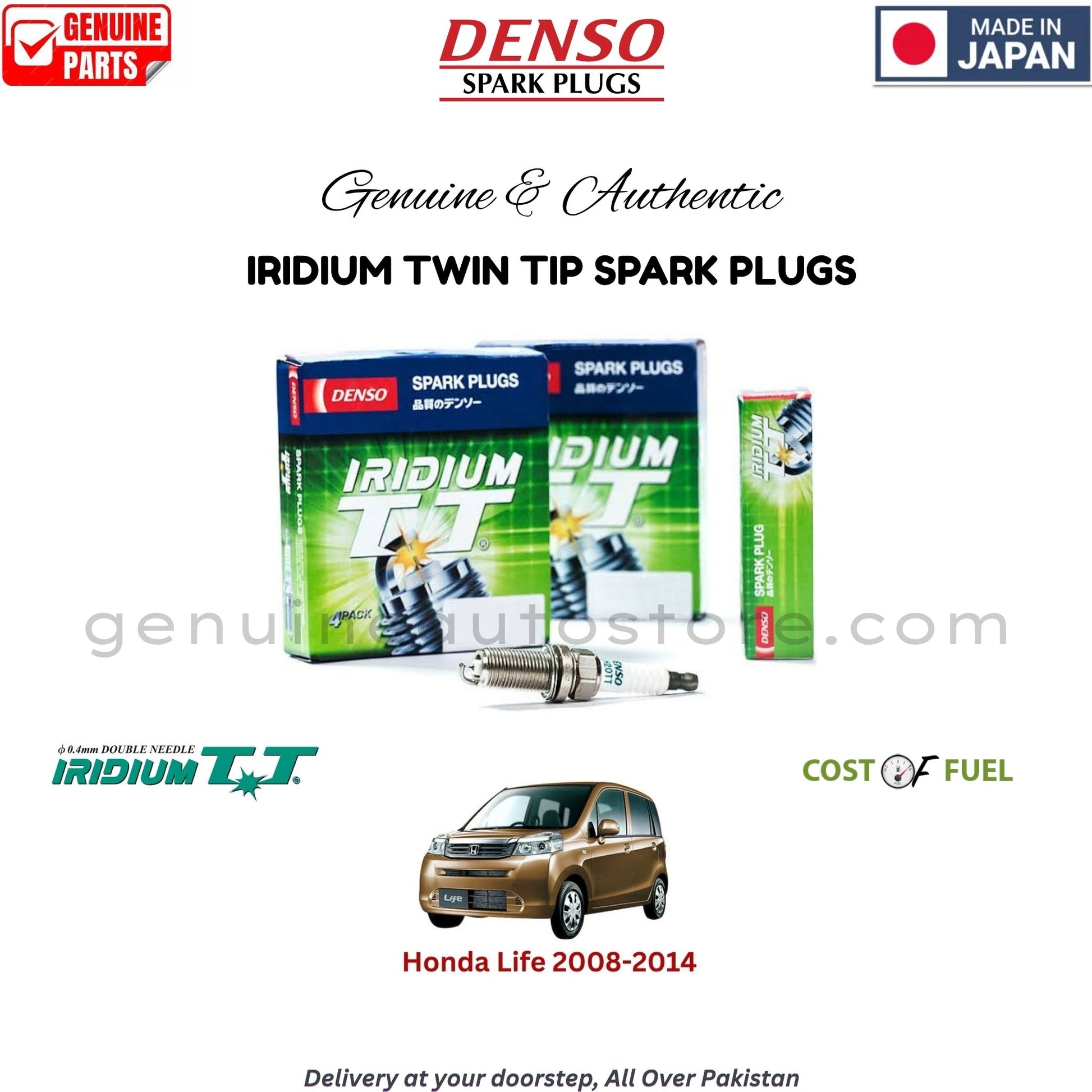 Honda Life 2008-2014 DENSO IRIDIUM TWIN TIP SPARK PLUG in Pakistan, 100% Genuine, Reliable, Best Price, Cash on Delivery Available