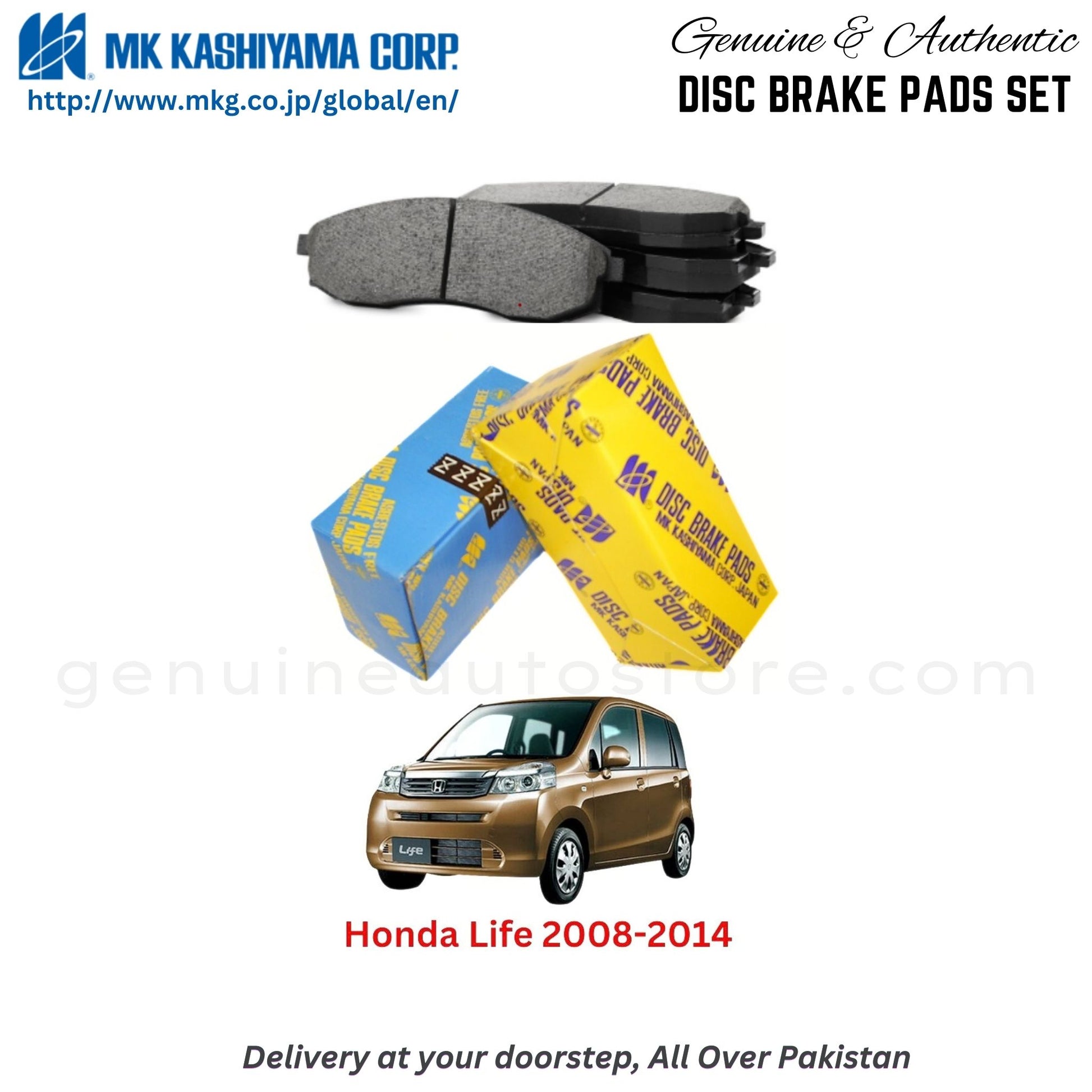 Honda Life  2008-2014 MK Japan  Front Brake Pads in Pakistan, 100% Genuine, Reliable, Best Price, Cash on Delivery Available