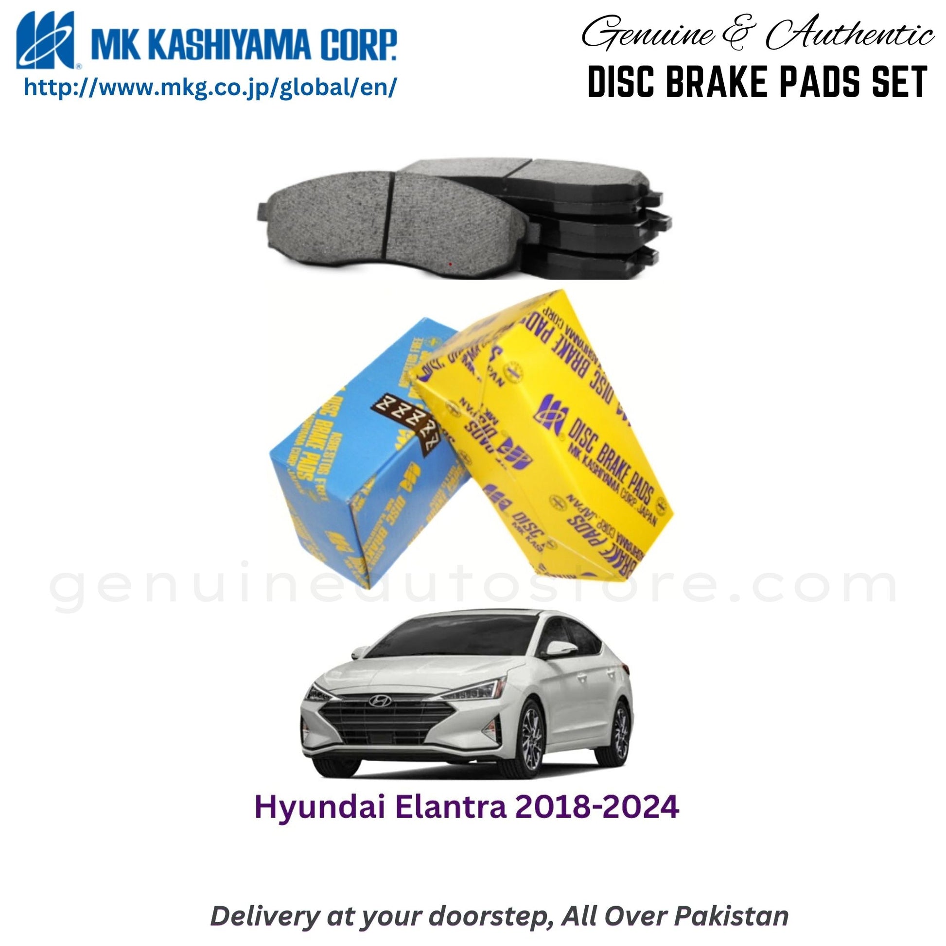 Hyundai Elantra 2018-2024 MK Japan  Front Brake Pads in Pakistan, 100% Genuine, Reliable, Best Price, Cash on Delivery Available