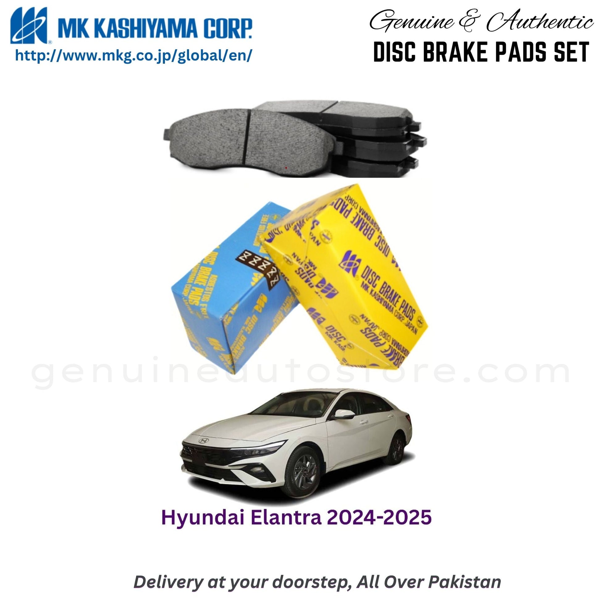 Hyundai Elantra 2024-2025 MK Japan  Front Brake Pads in Pakistan, 100% Genuine, Reliable, Best Price, Cash on Delivery Available