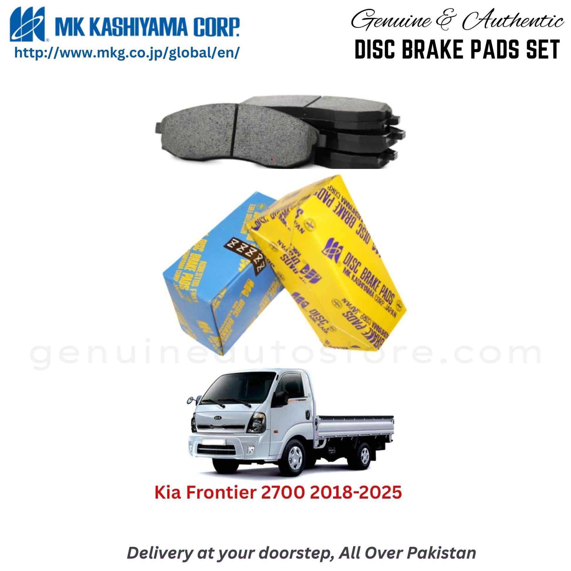 Kia Frontier 2700 2018-2025 MK Japan  Front Brake Pads in Pakistan, 100% Genuine, Reliable, Best Price, Cash on Delivery Available