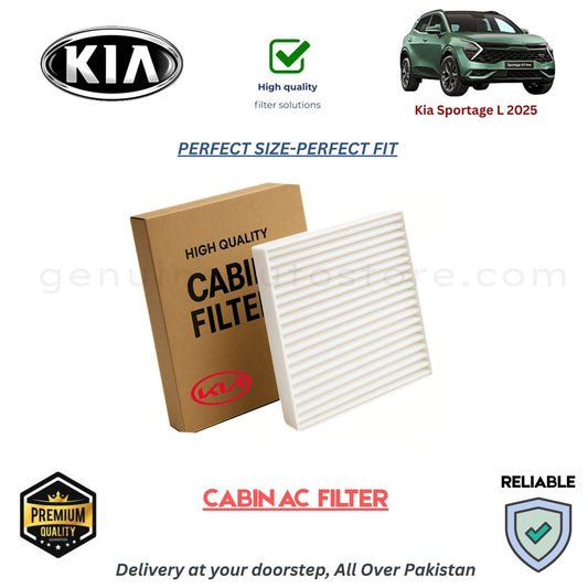Kia Sportage L 2025 CABIN AC FILTER in Pakistan. 100% Genuine, Reliable, Best Price, Cash on Delivery Available